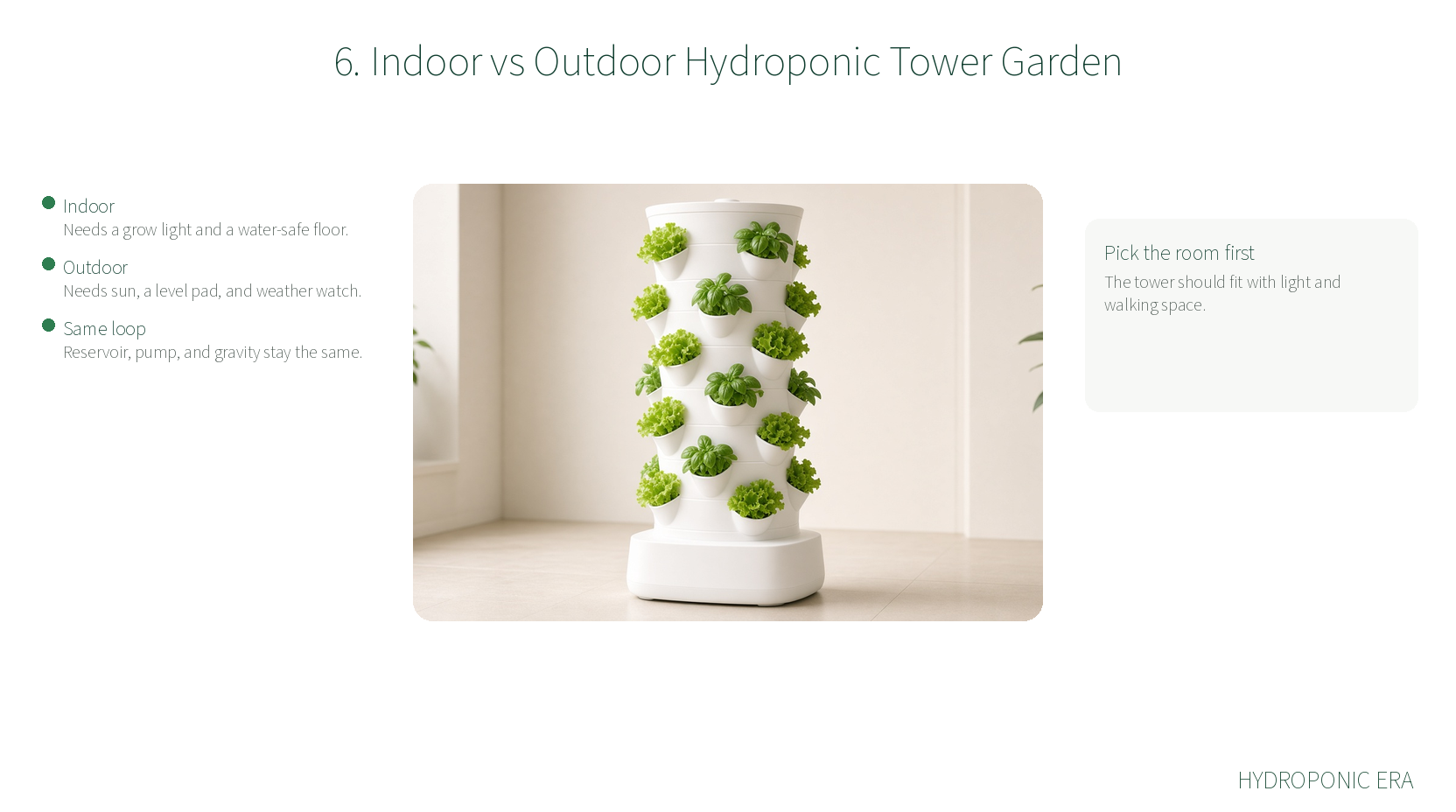 Indoor vs Outdoor Hydroponic Tower Garden