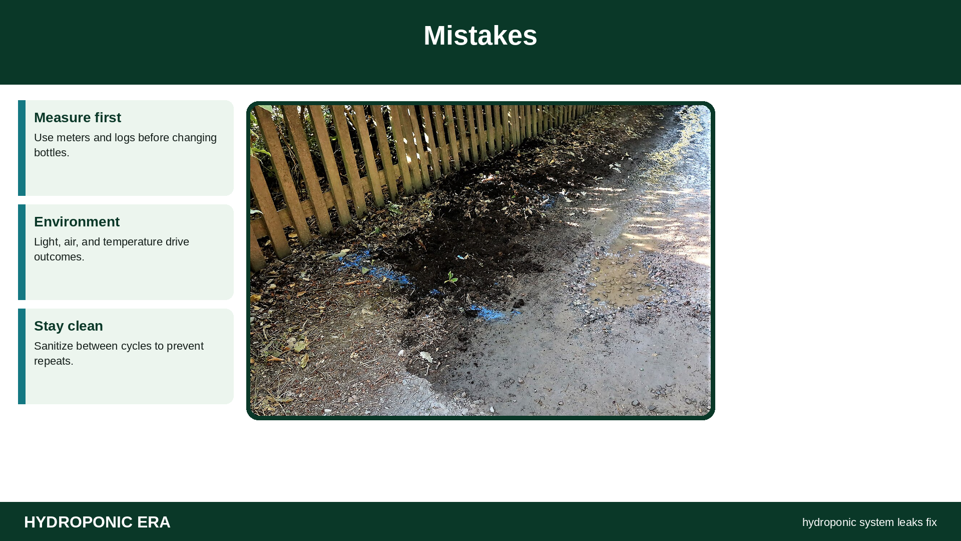 Mistakes — HydroponicEra tip card graphic