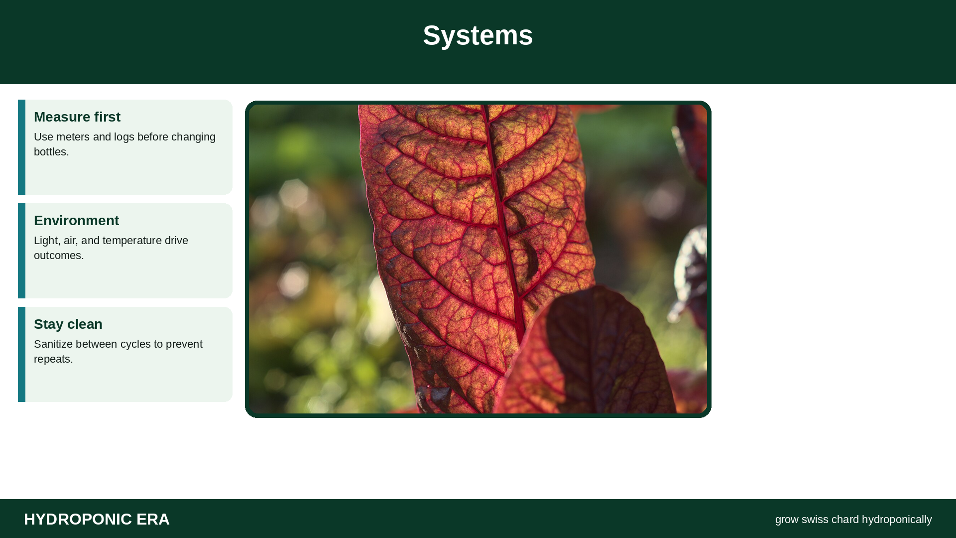 Systems — HydroponicEra tip card graphic