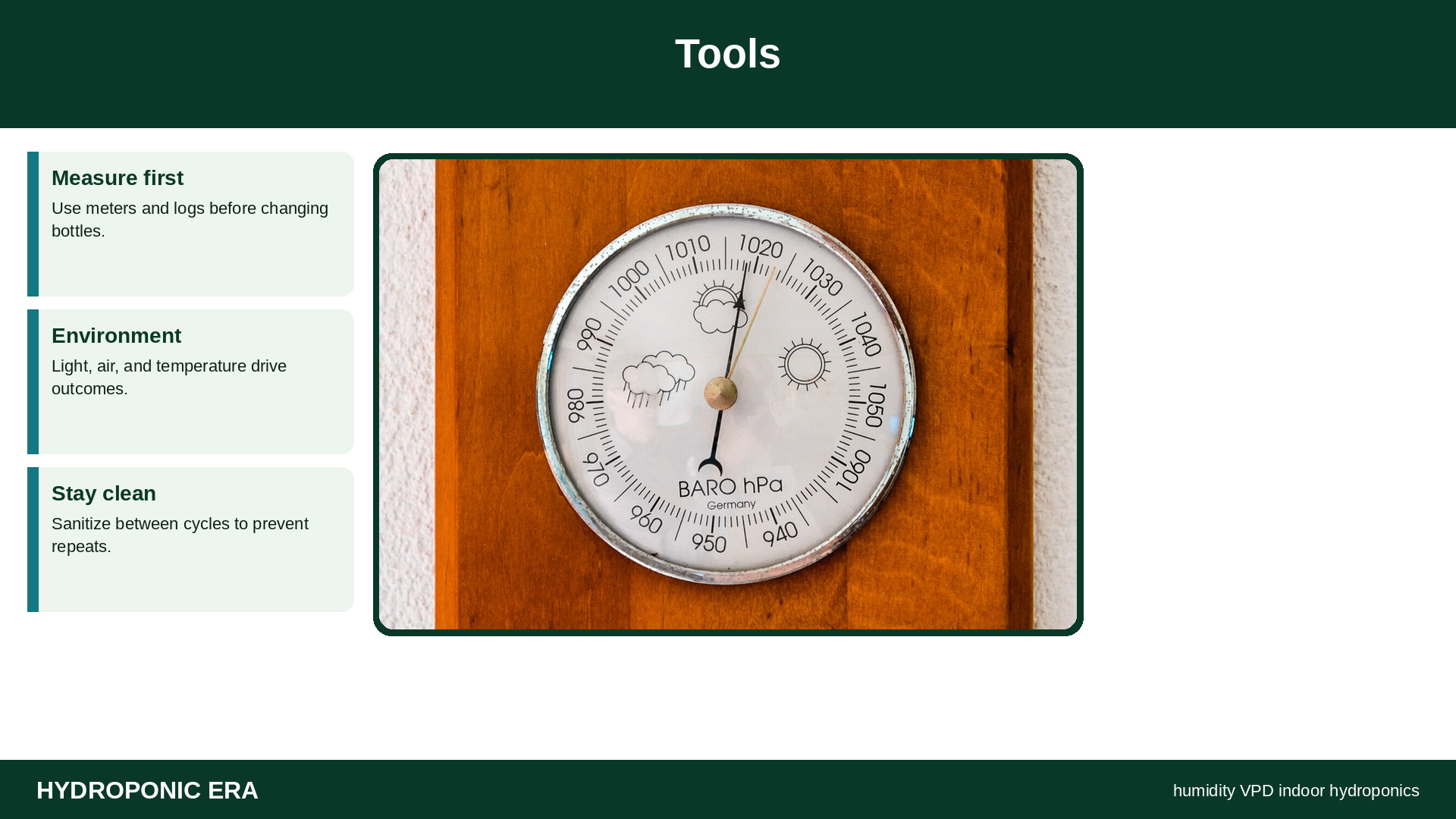 Tools — HydroponicEra tip card graphic
