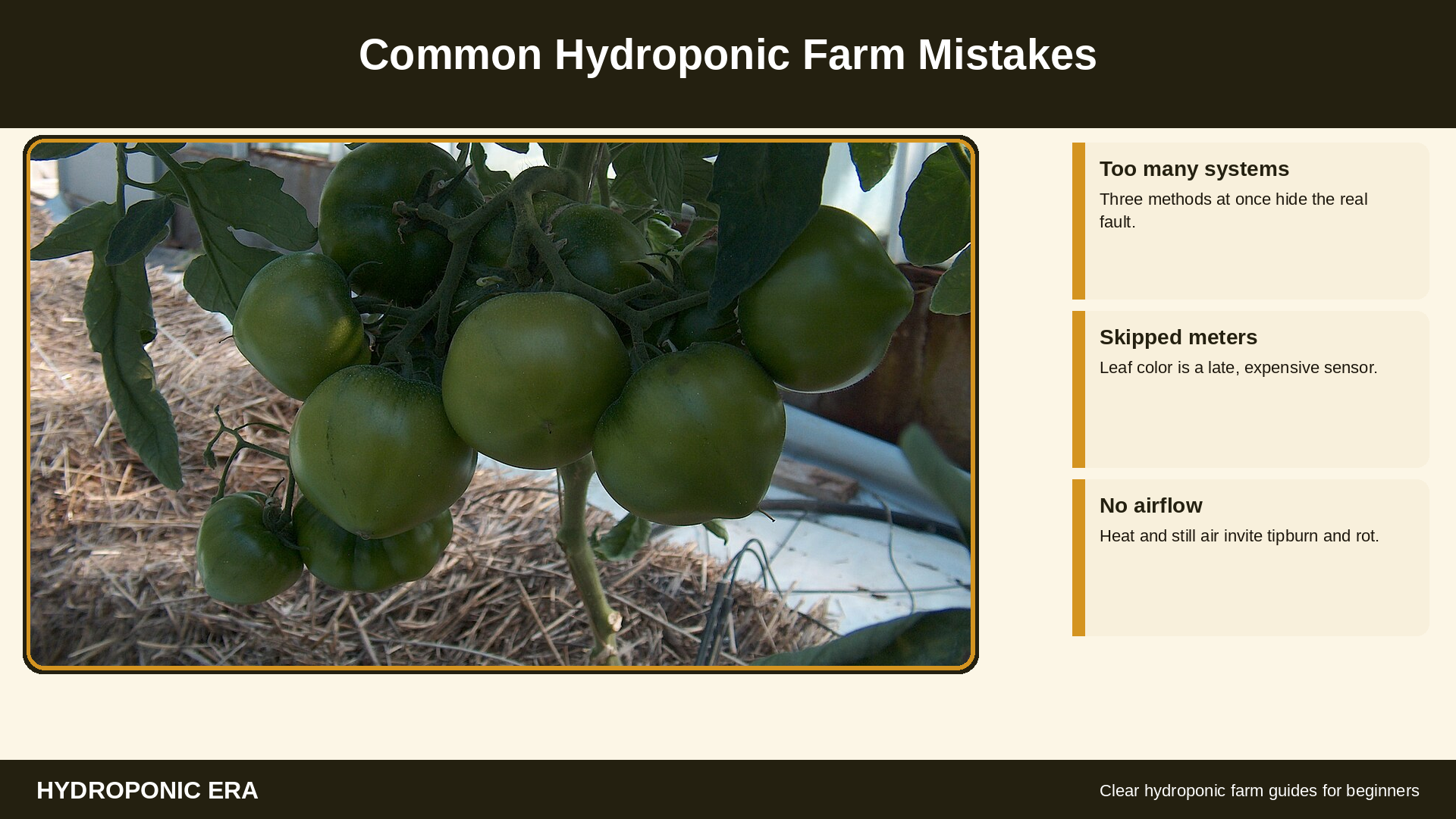 Common hydroponic farm mistakes in a first greenhouse production bay