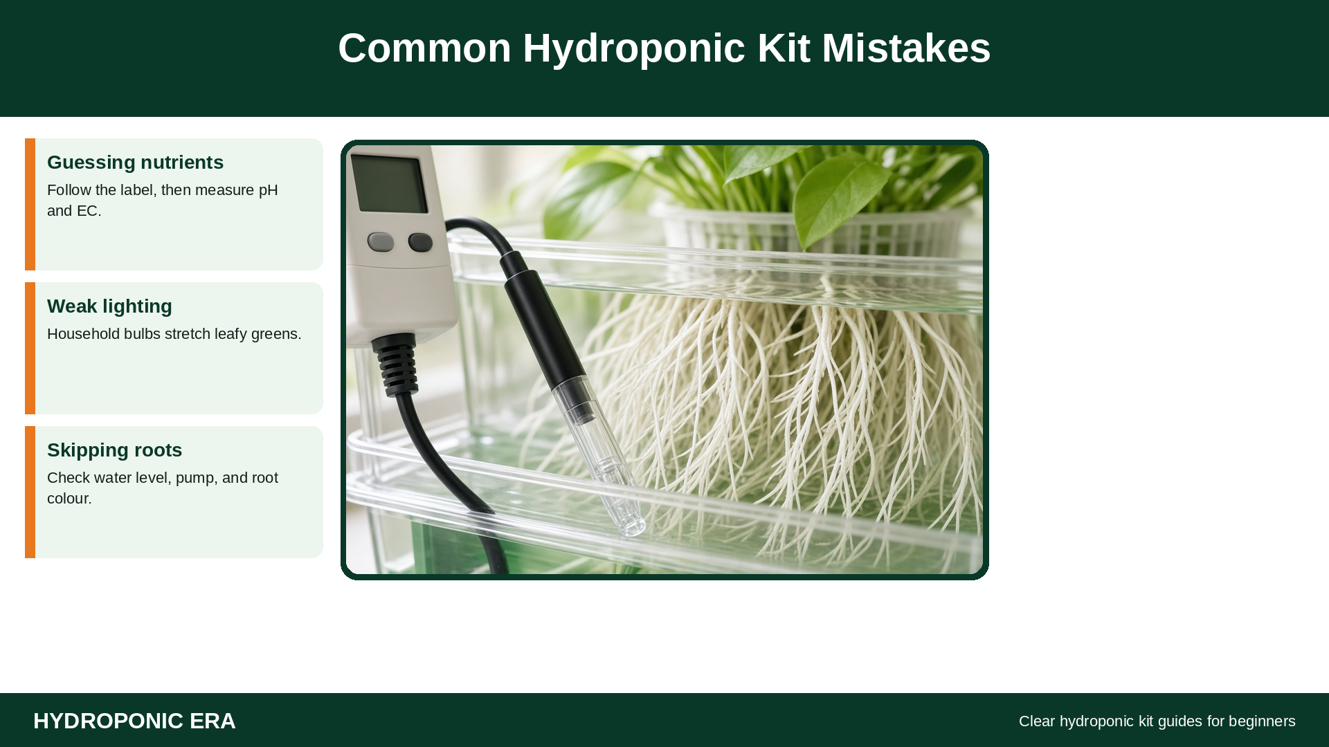 Common hydroponic kit setup mistakes for beginners