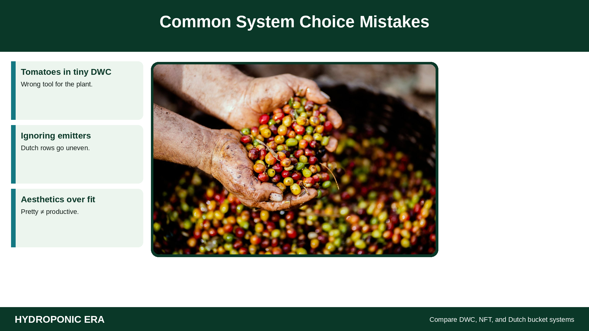 Stressed leaves with system choice mistake tip cards