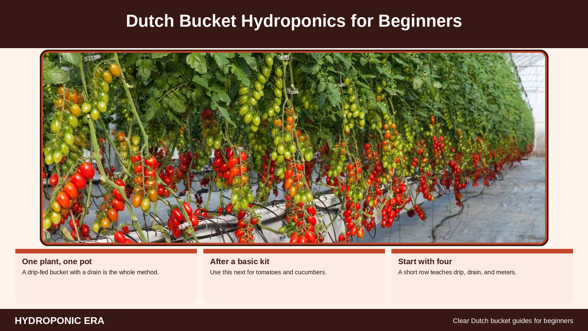 Dutch bucket hydroponics for beginners: tomato drip setup guide