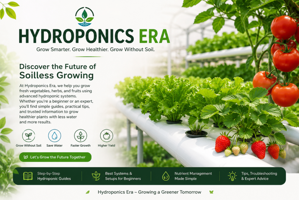 Home hydroponic garden with leafy greens