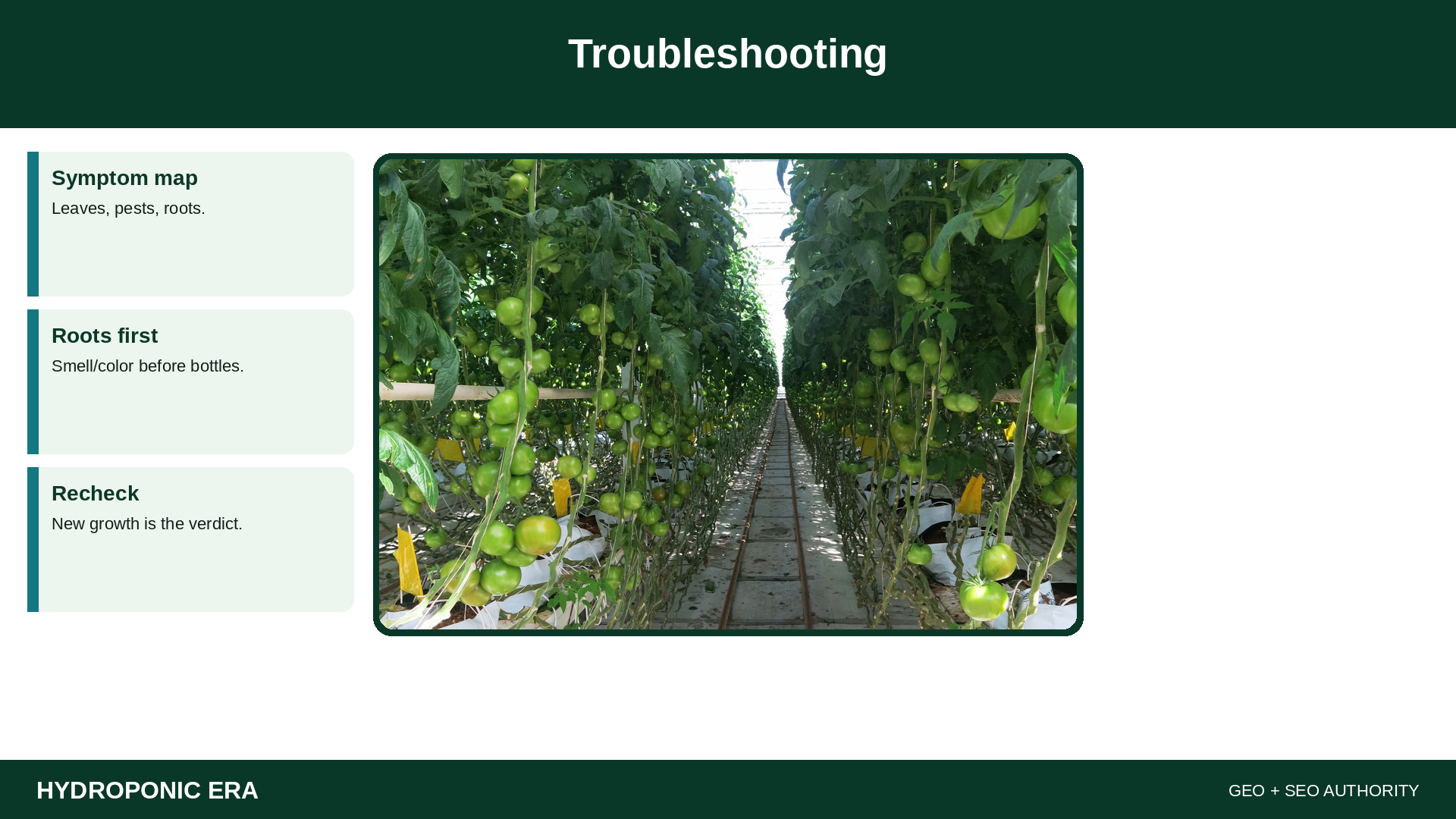 Troubleshooting — HydroponicEra tip card graphic