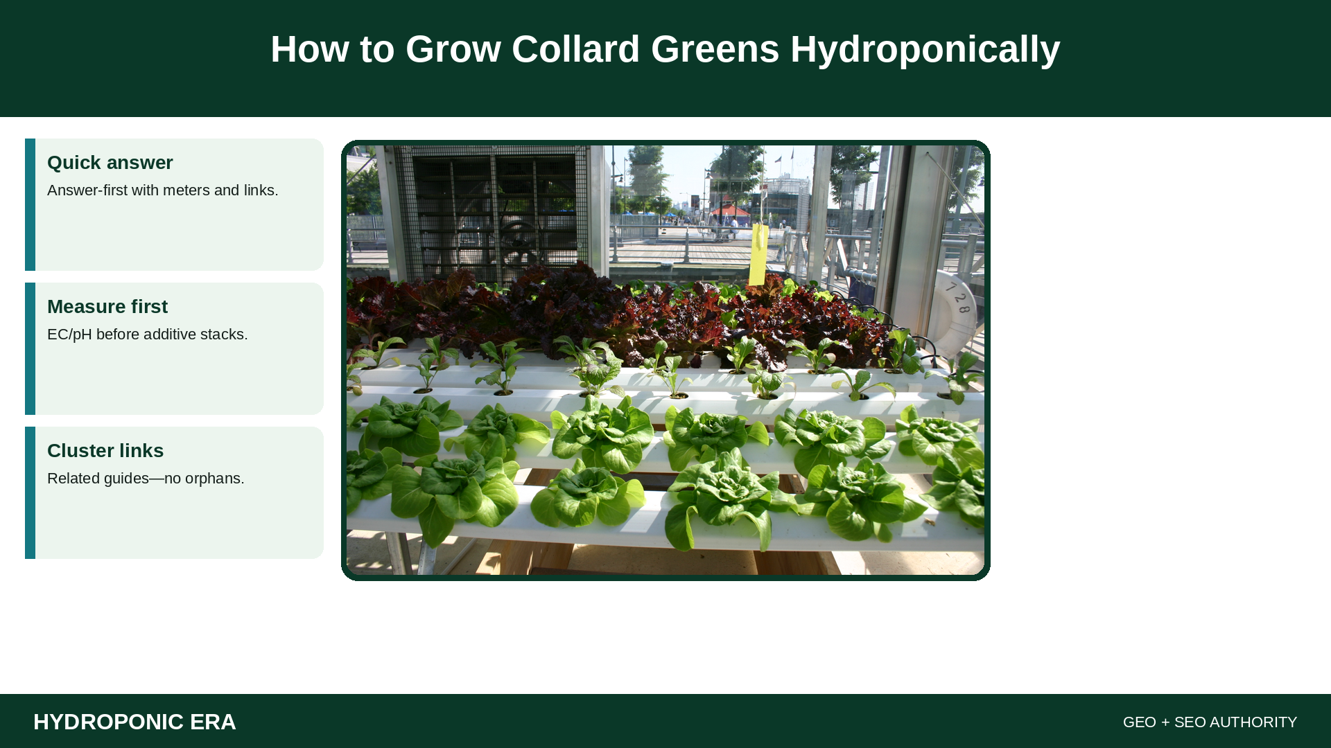 How to Grow Collard Greens Hydroponically — HydroponicEra tip card graphic