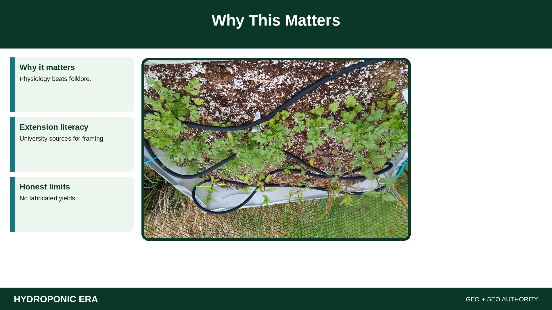 Why This Matters — HydroponicEra tip card graphic