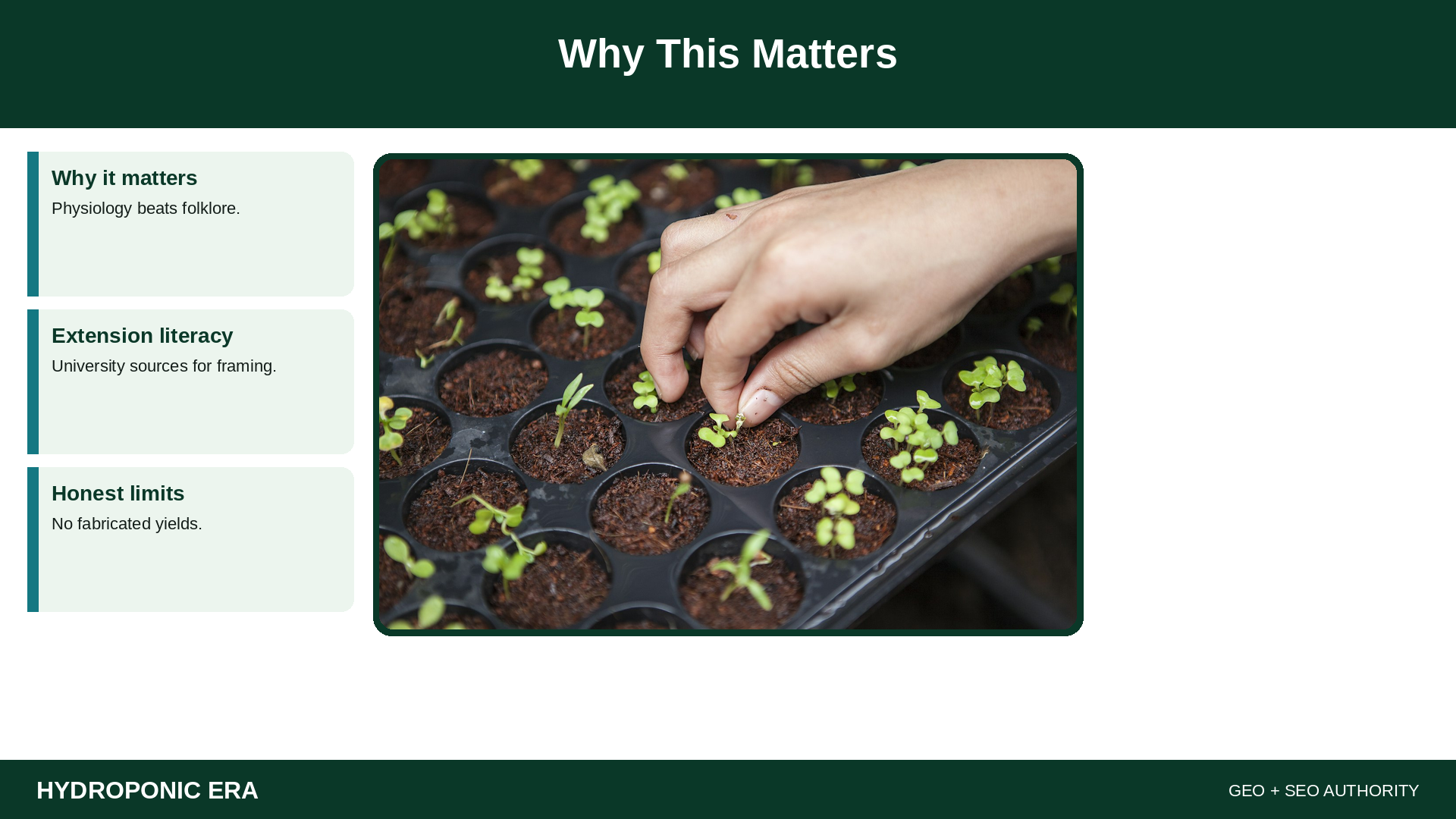 Why This Matters — HydroponicEra tip card graphic
