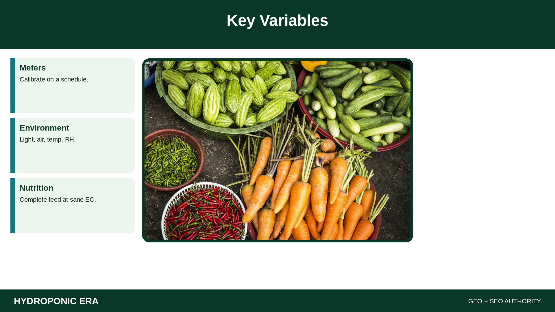 Key Variables — HydroponicEra tip card graphic