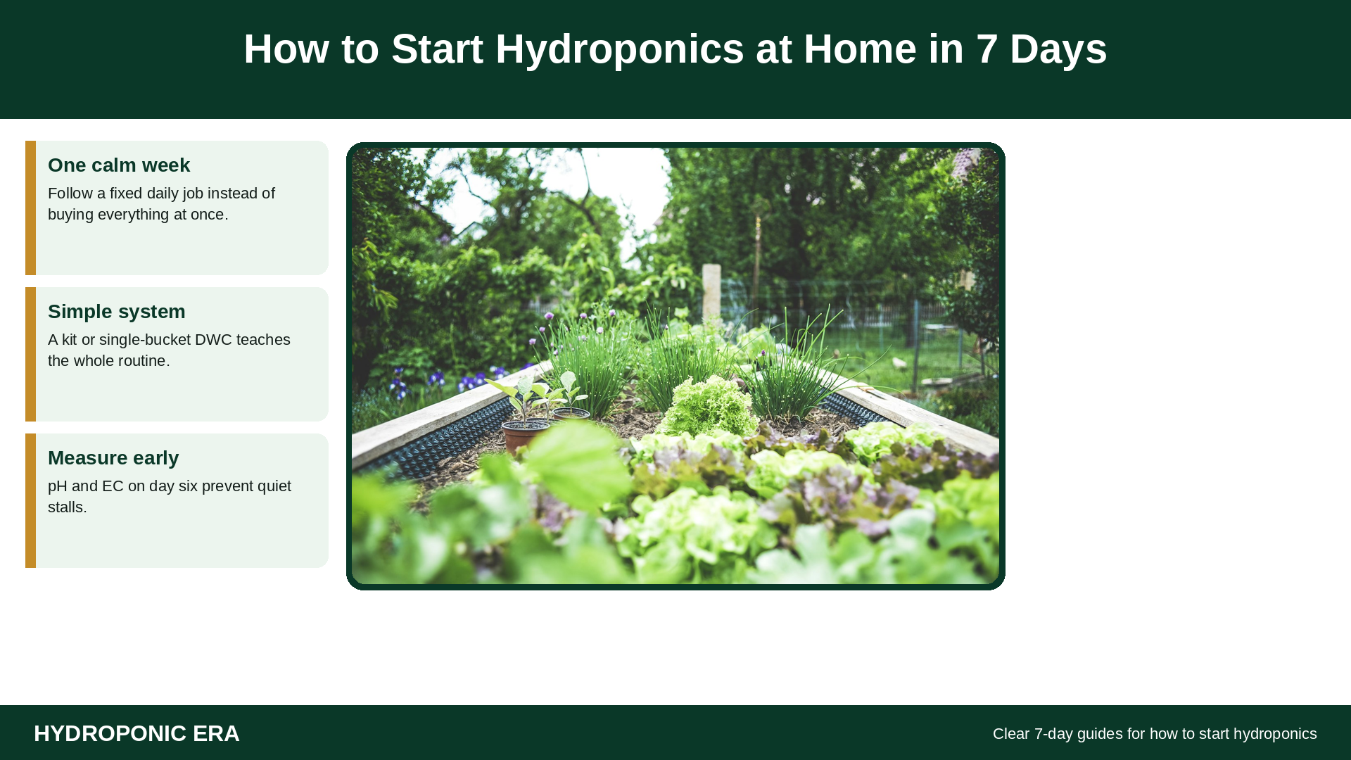 How to start hydroponics at home in 7 days beginner plan