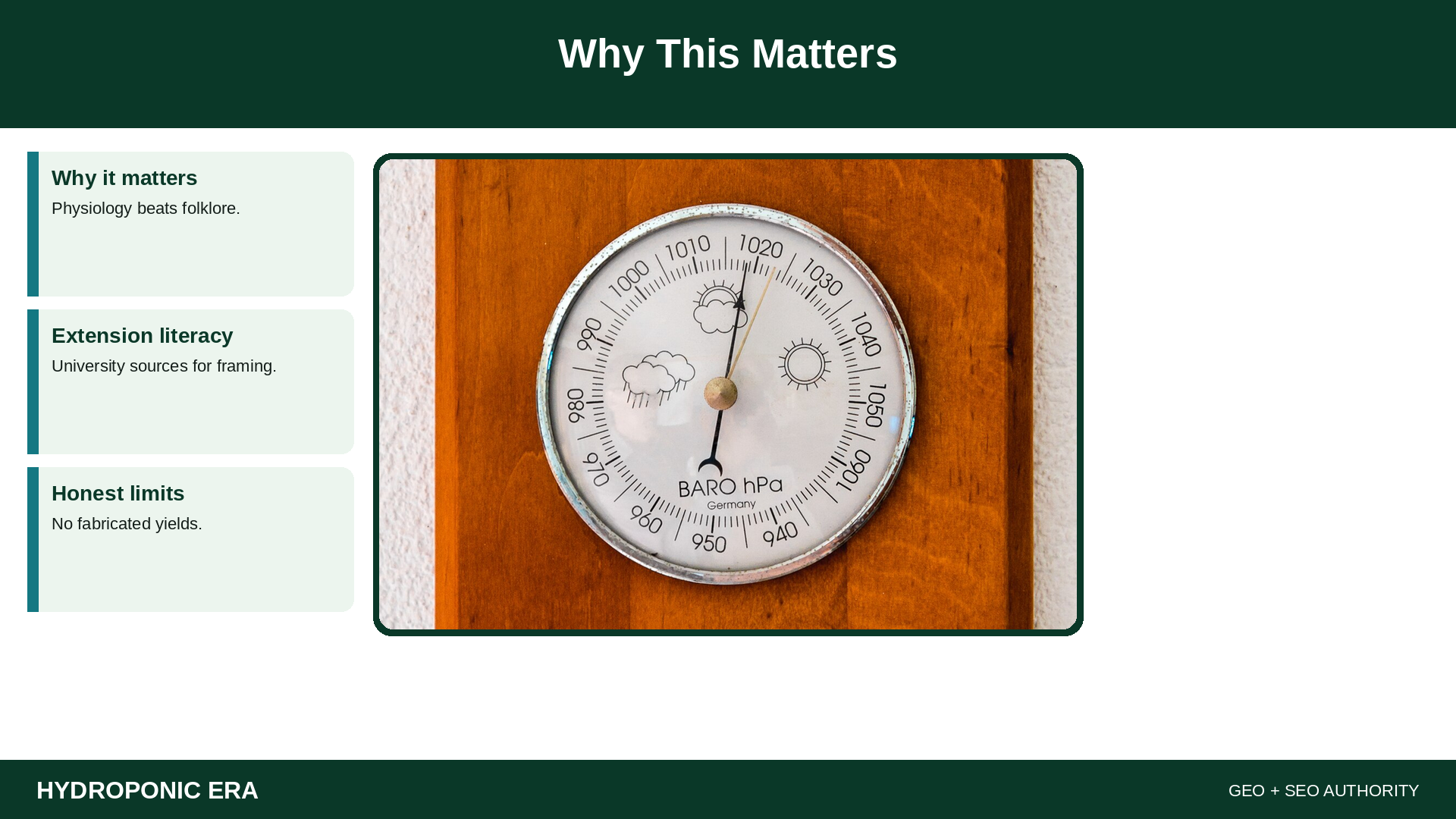 Why This Matters — HydroponicEra tip card graphic