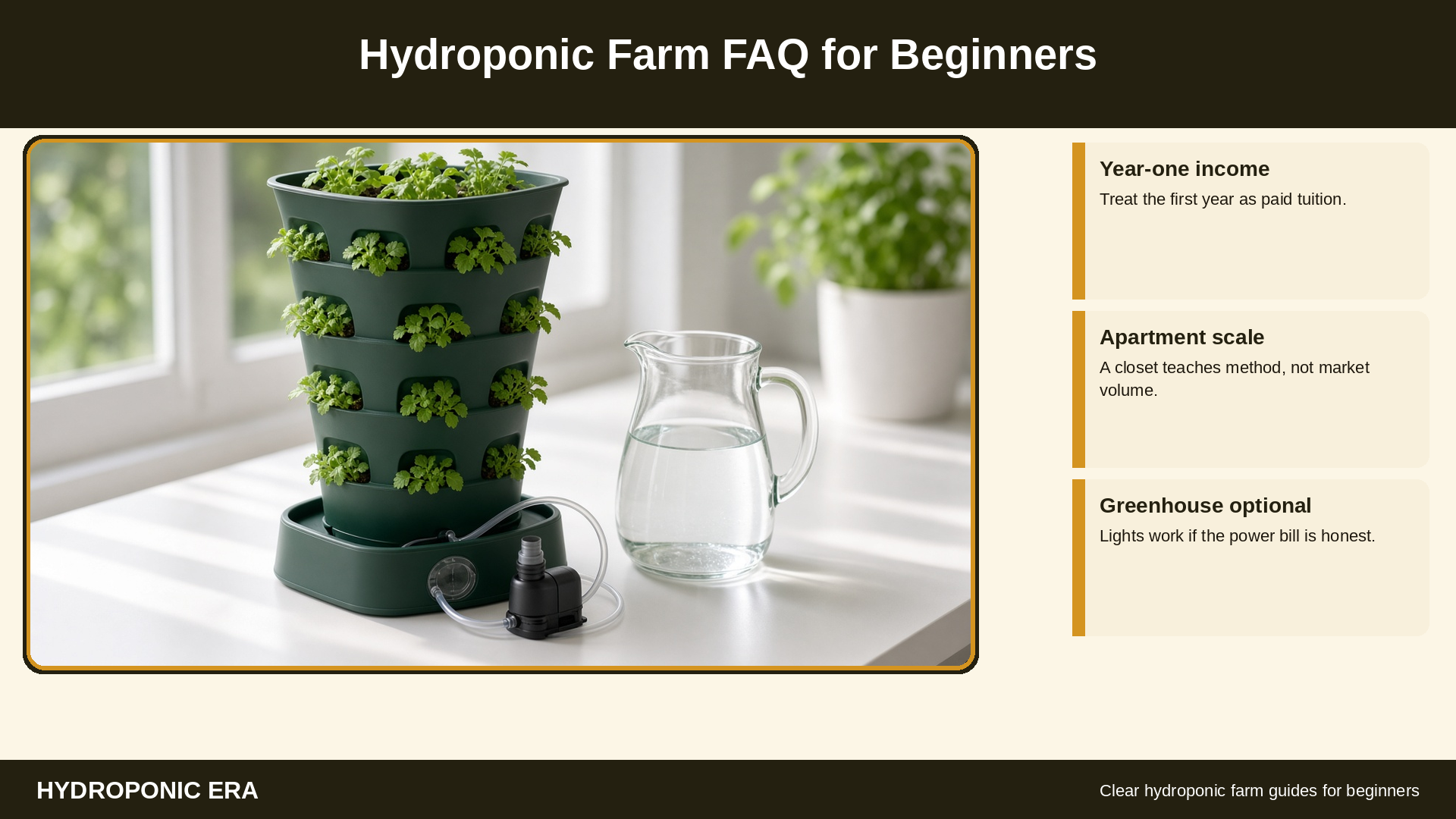 Hydroponic farm FAQ for beginners starting a small home or greenhouse setup