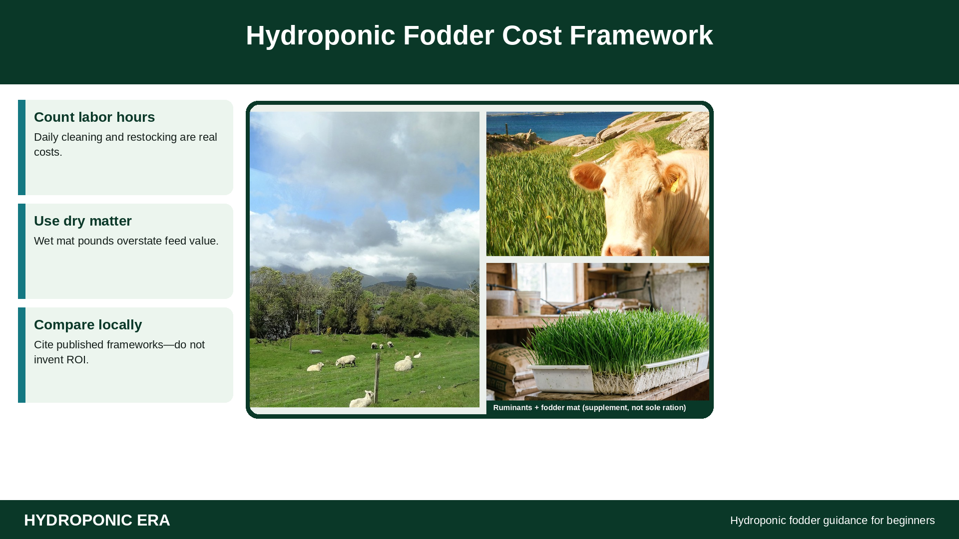 livestock and hydroponic fodder cost framework without fake ROI