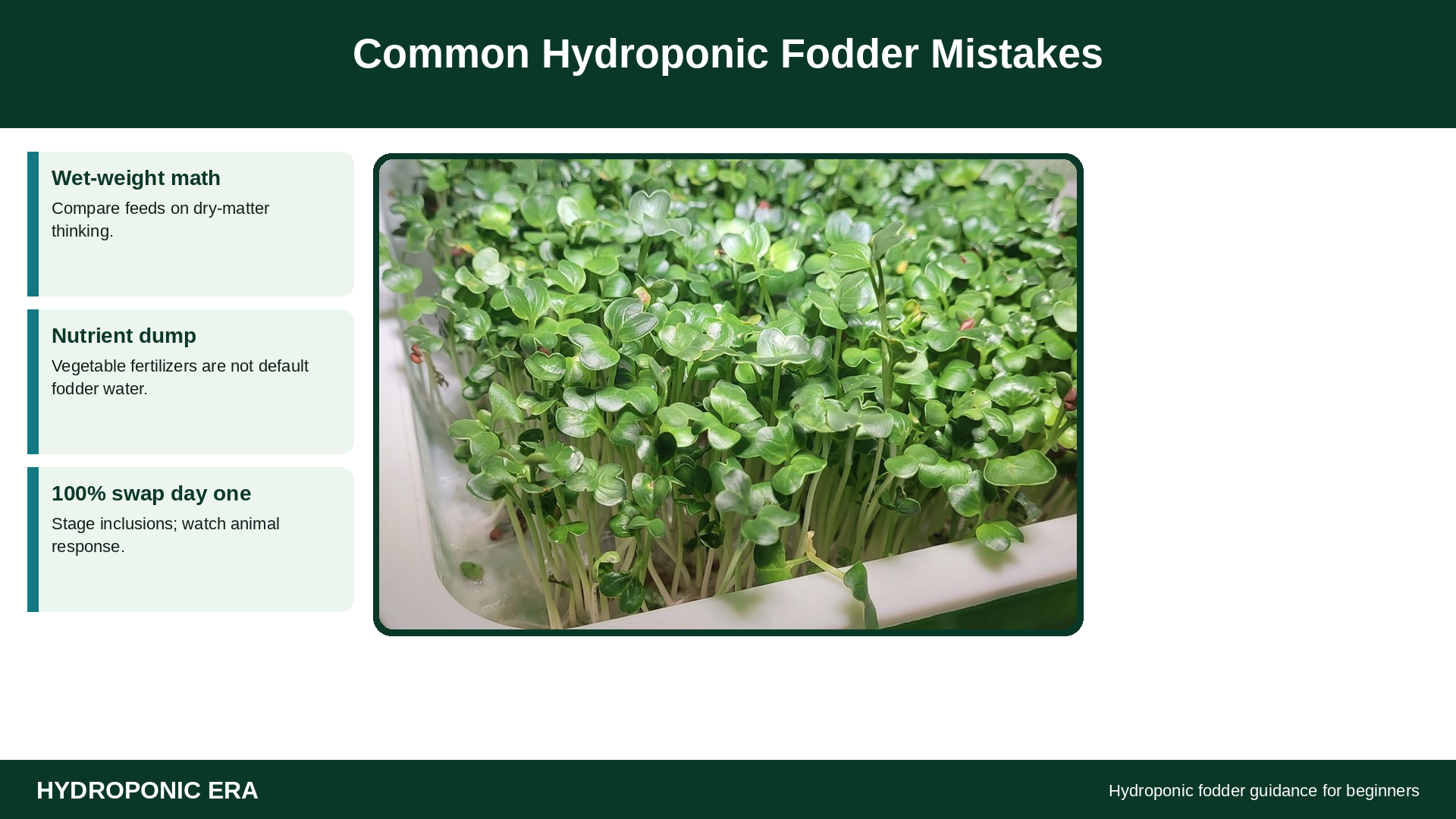drainage tray sprout mat common hydroponic fodder mistakes