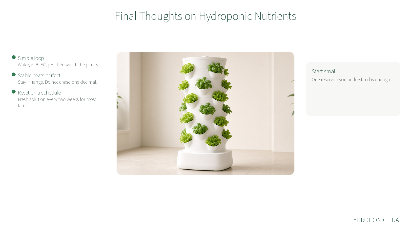 Final thoughts on using hydroponic nutrients for beginners