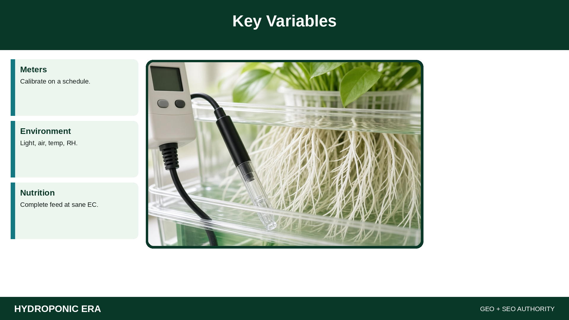 Key Variables — HydroponicEra tip card graphic
