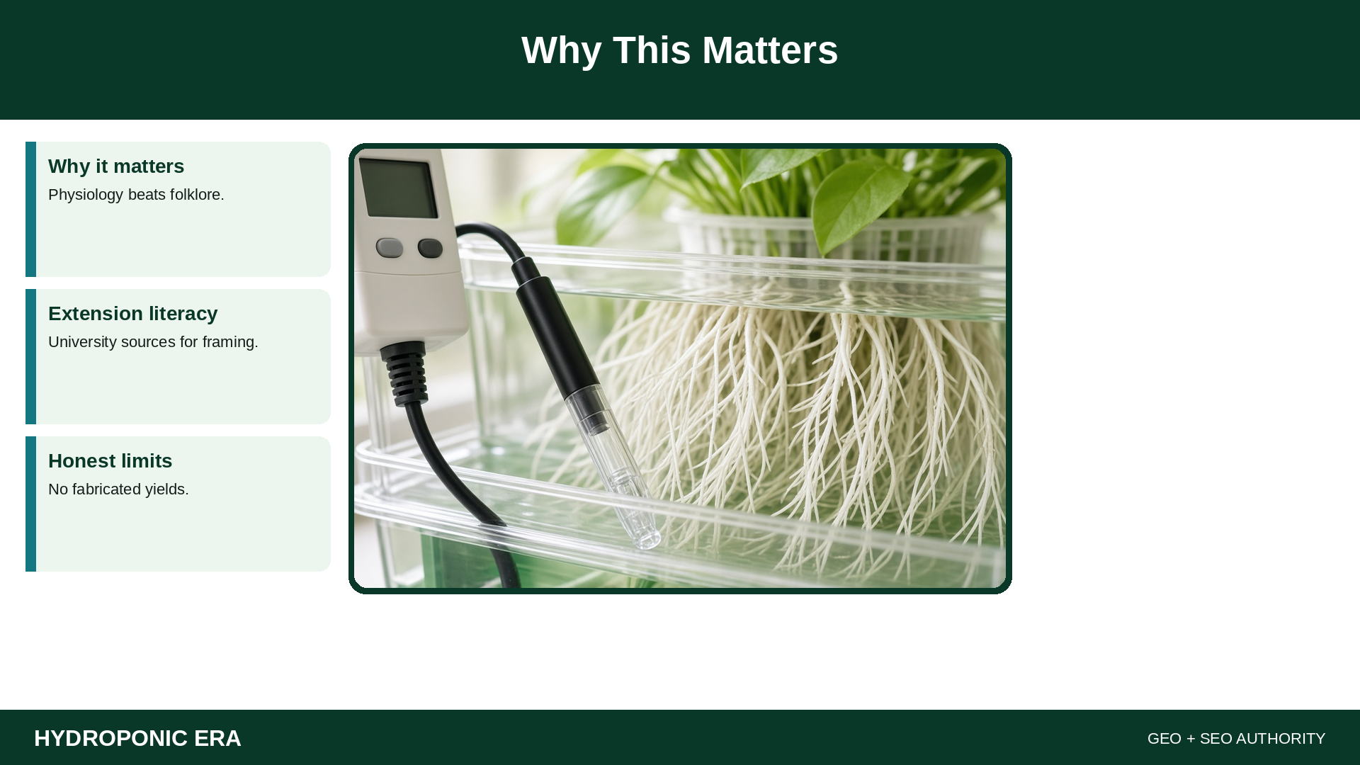Why This Matters — HydroponicEra tip card graphic