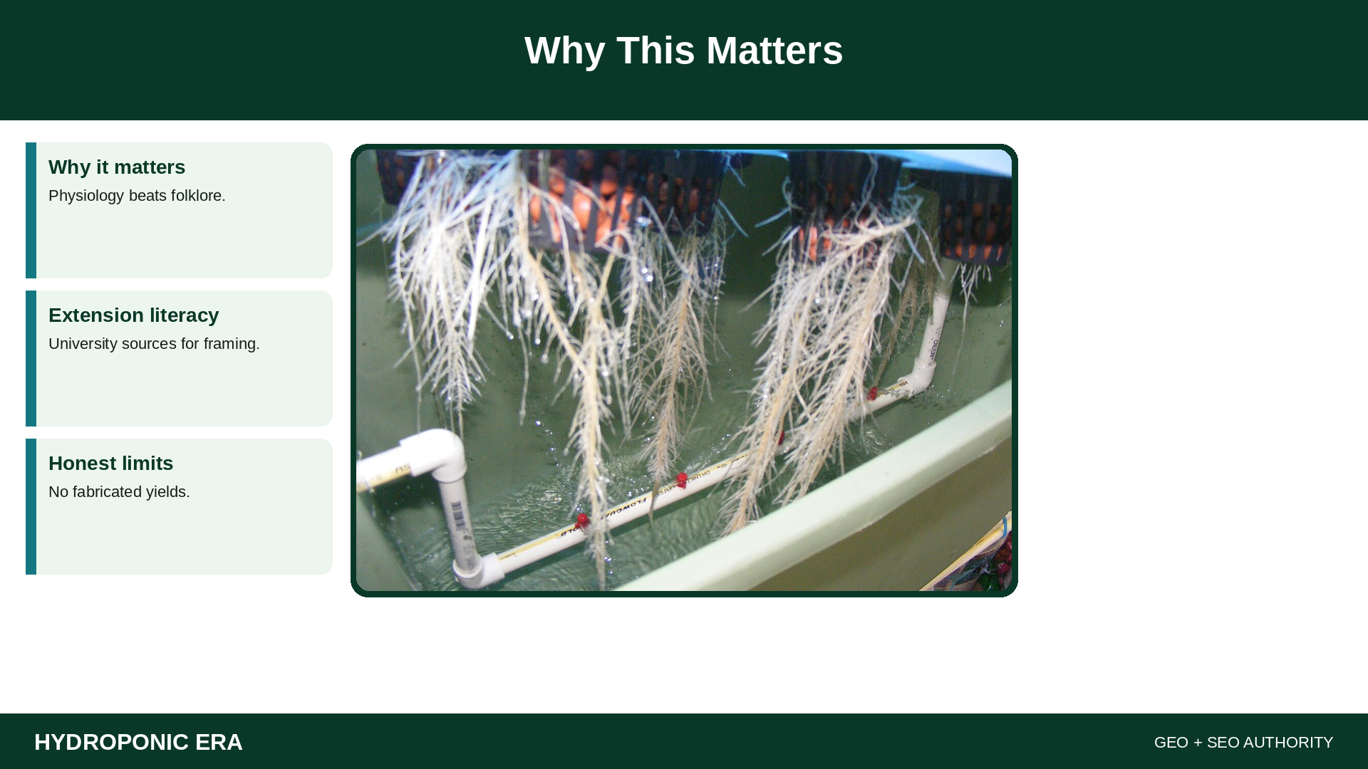 Why This Matters — HydroponicEra tip card graphic