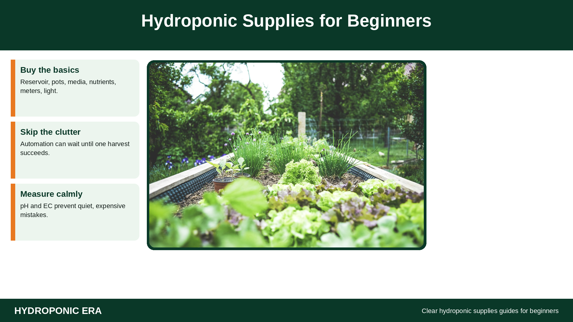 Hydroponic supplies for beginners: what you need to start growing without soil