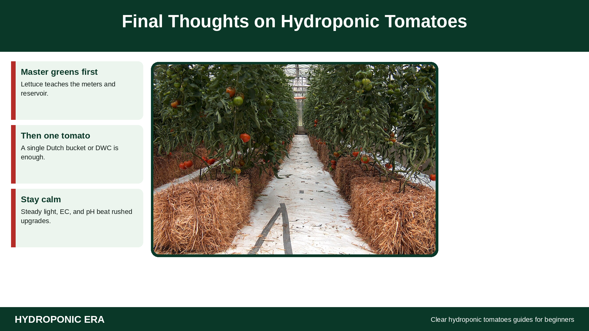 Final thoughts on hydroponic tomatoes for beginners
