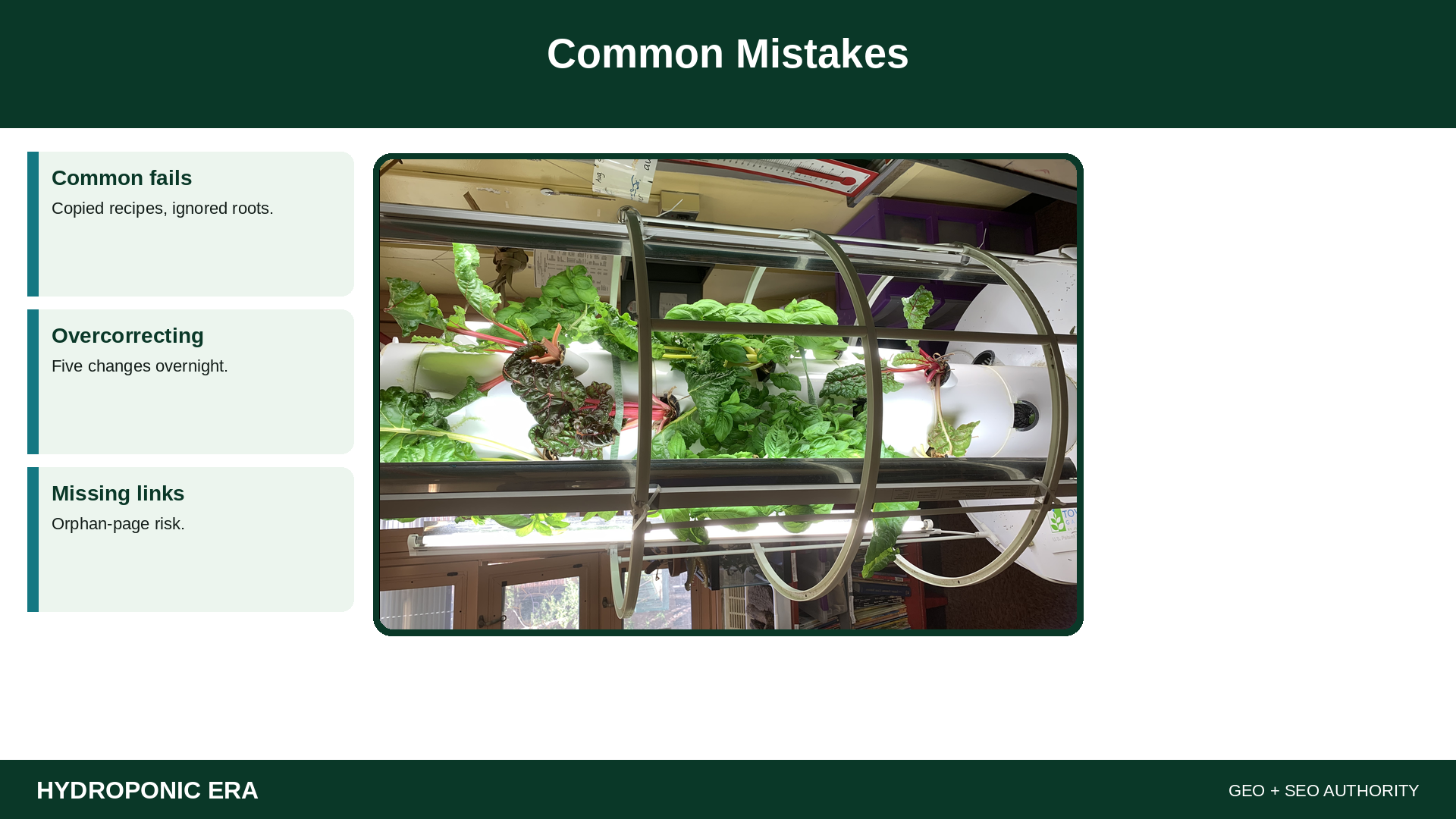 Common Mistakes — HydroponicEra tip card graphic