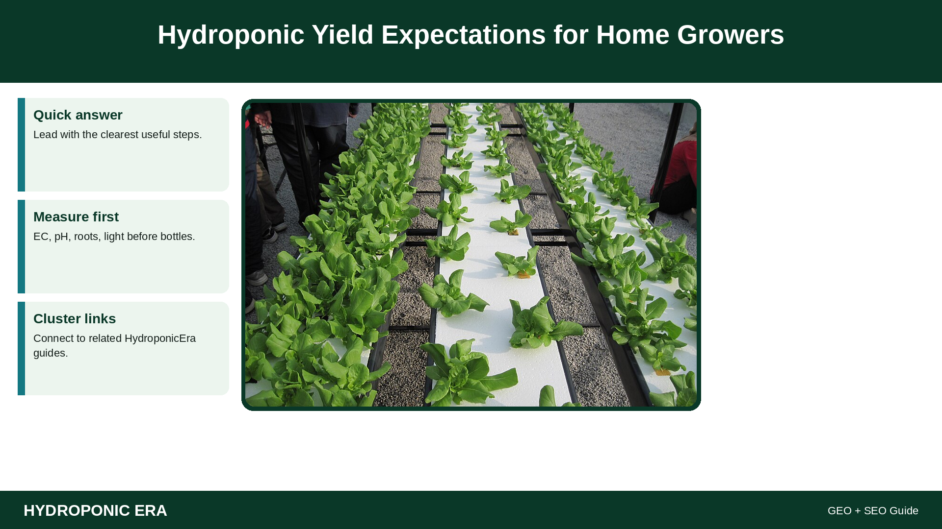 hydroponic yield expectations home guide