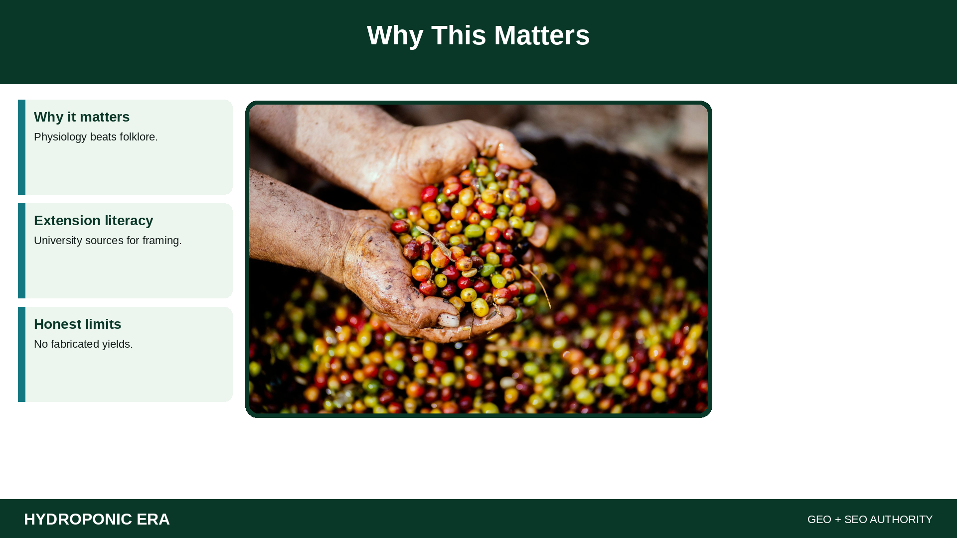 Why This Matters — HydroponicEra tip card graphic