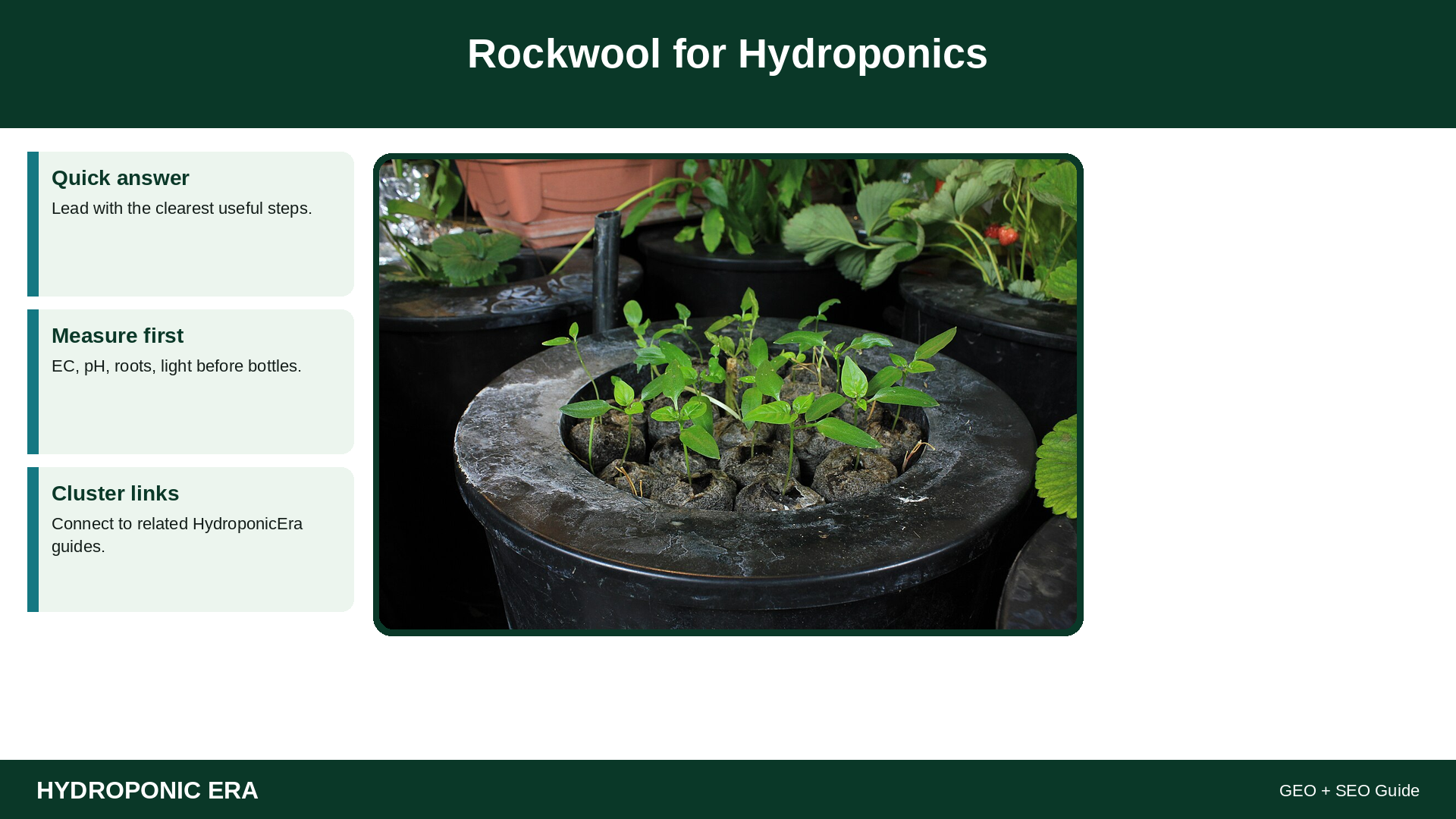 rockwool for hydroponics guide
