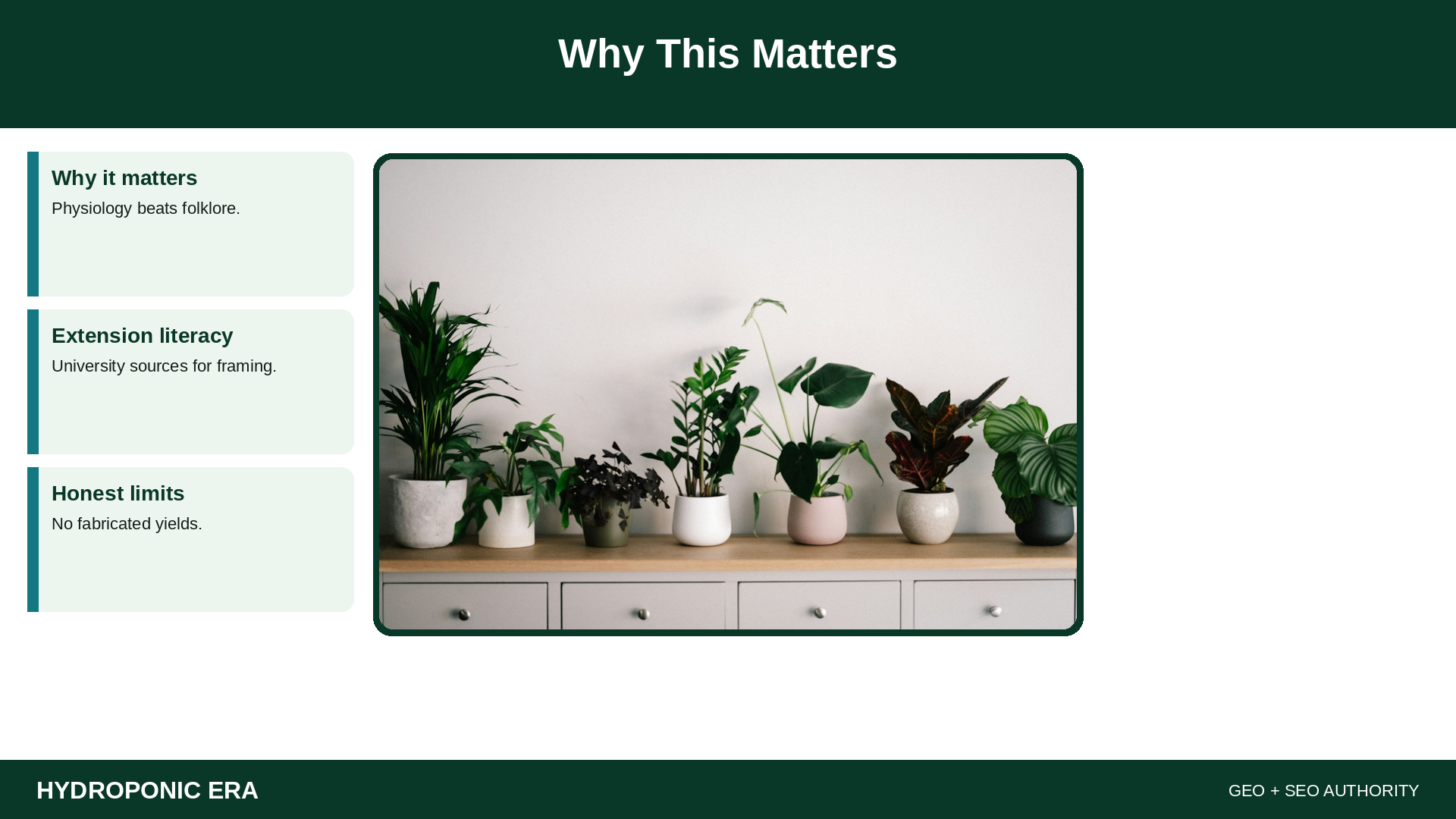 Why This Matters — HydroponicEra tip card graphic