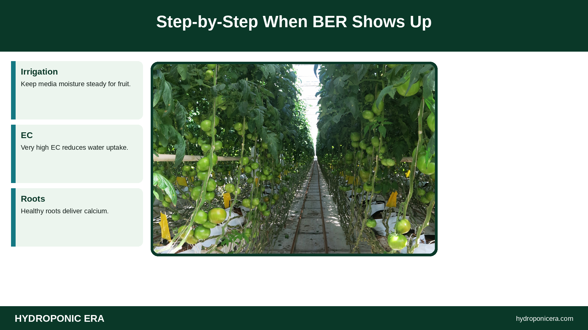 Step-by-Step When BER Shows Up — HydroponicEra tip card graphic