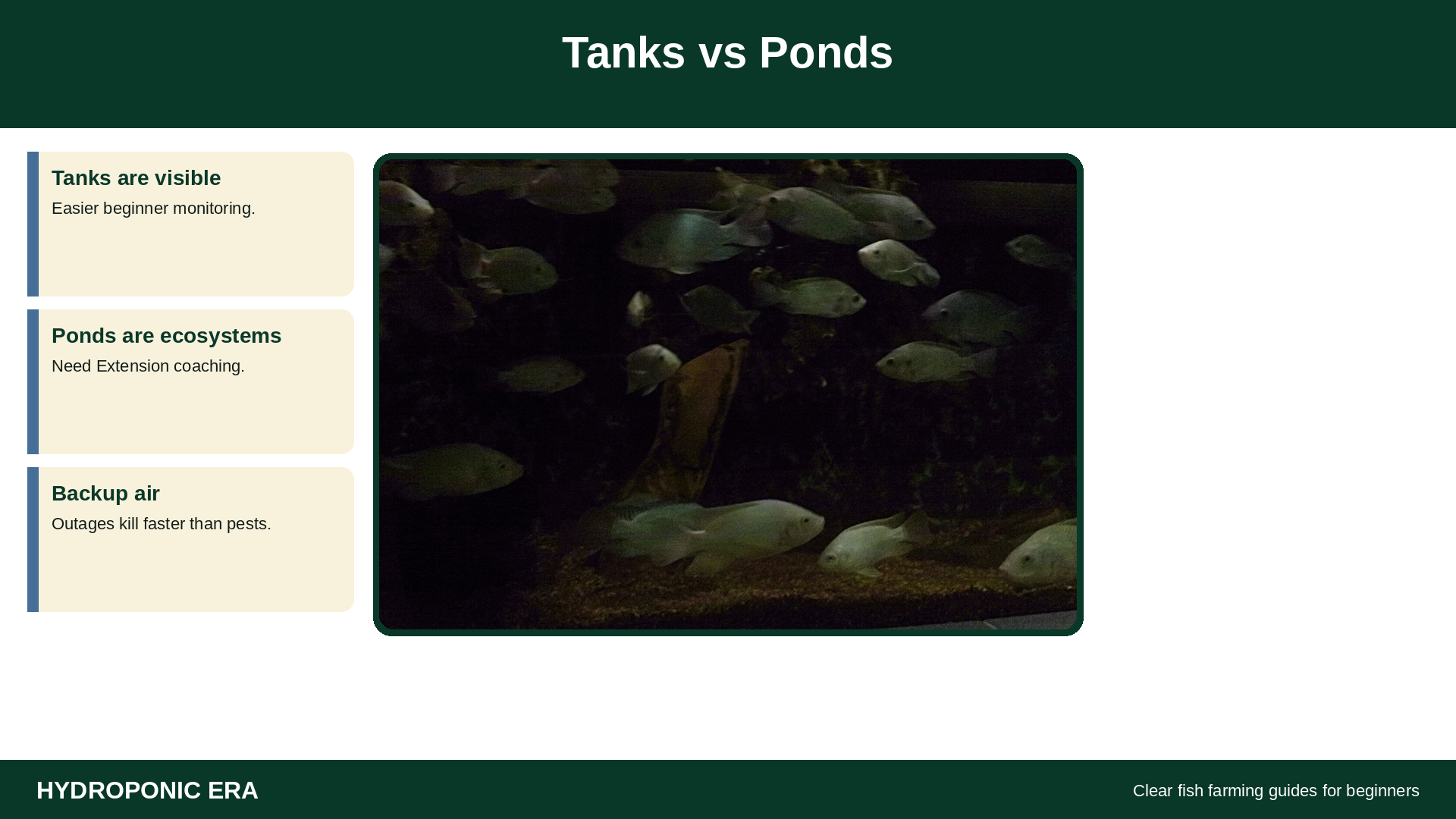 Fish farming tanks versus ponds: indoor hatchery raceways