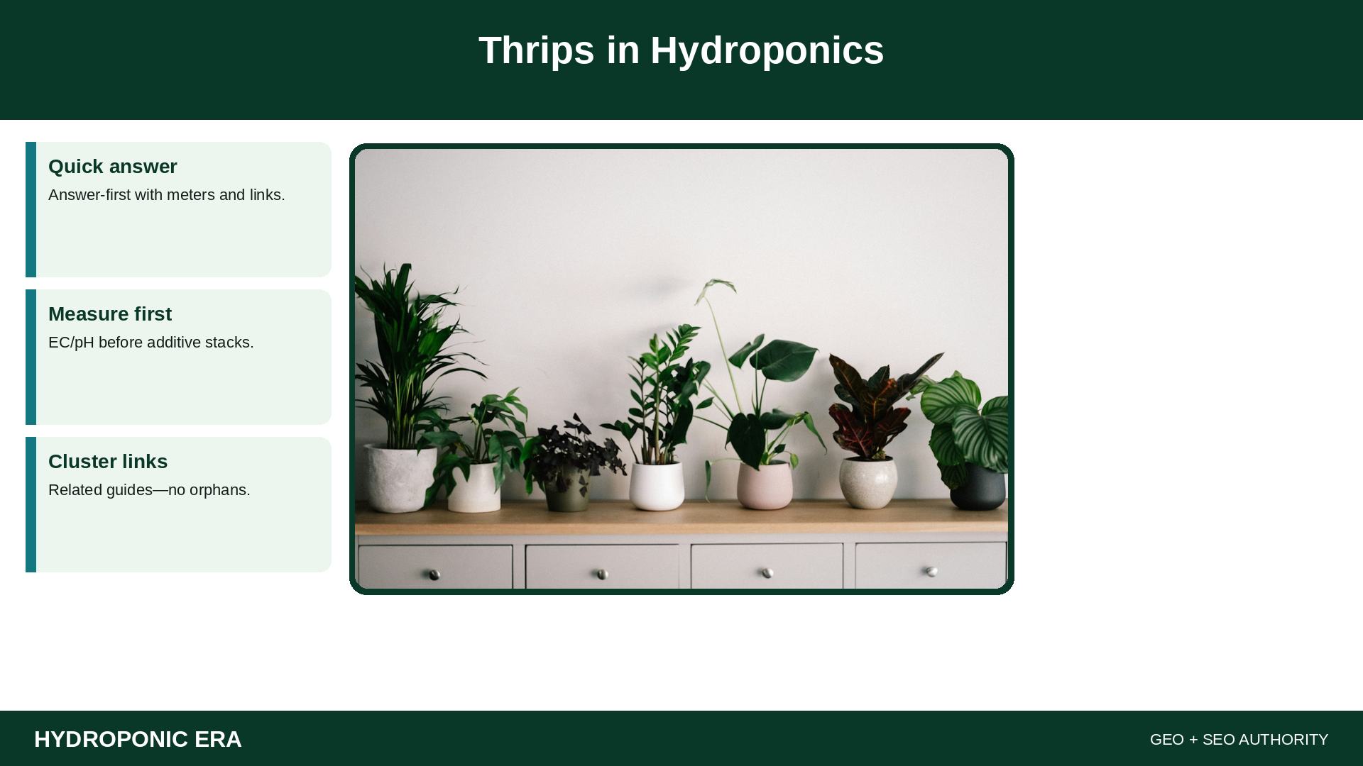 Thrips in Hydroponics — HydroponicEra tip card graphic