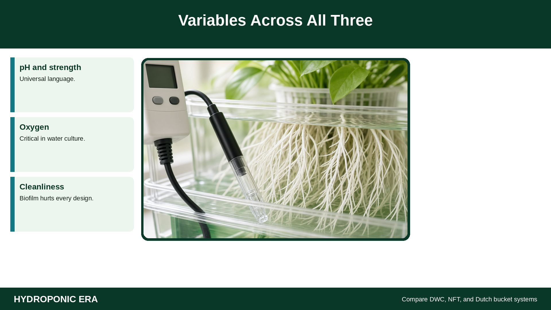Meter with shared hydroponic variable tip cards