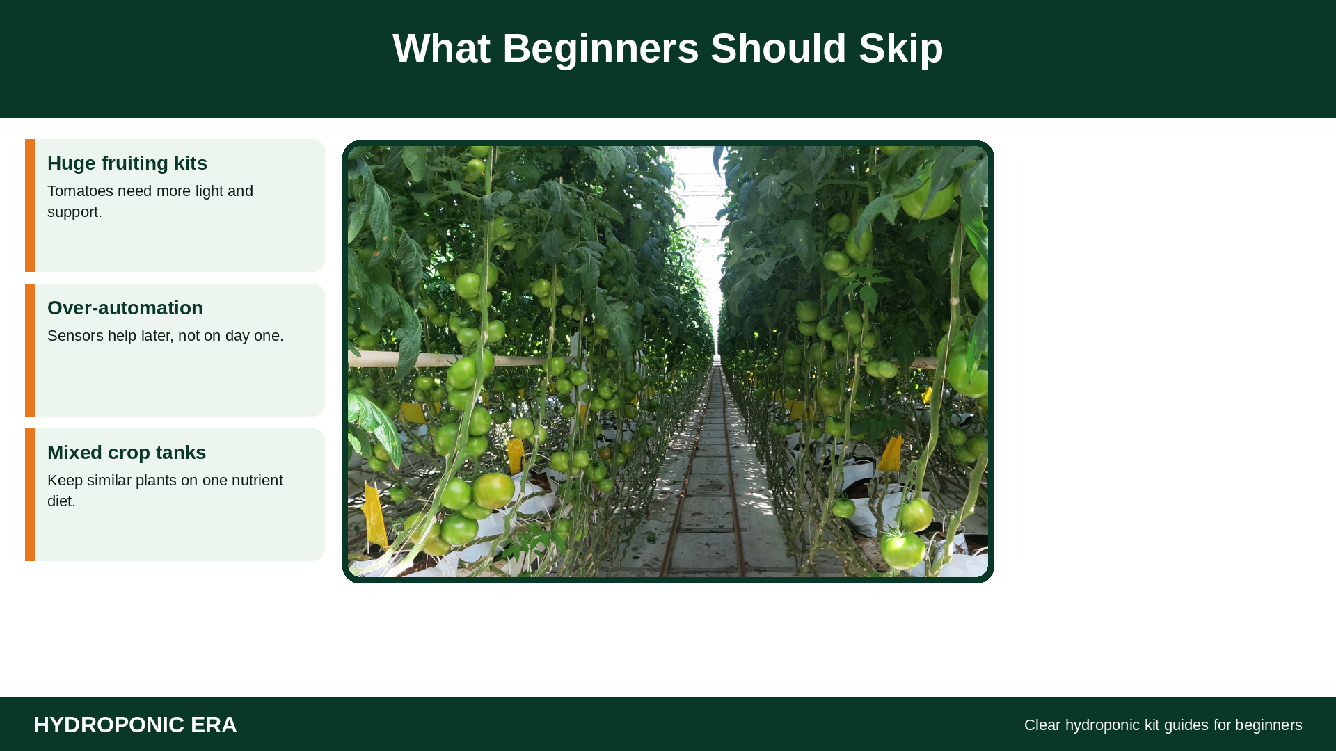 What beginners should skip when buying a hydroponic kit