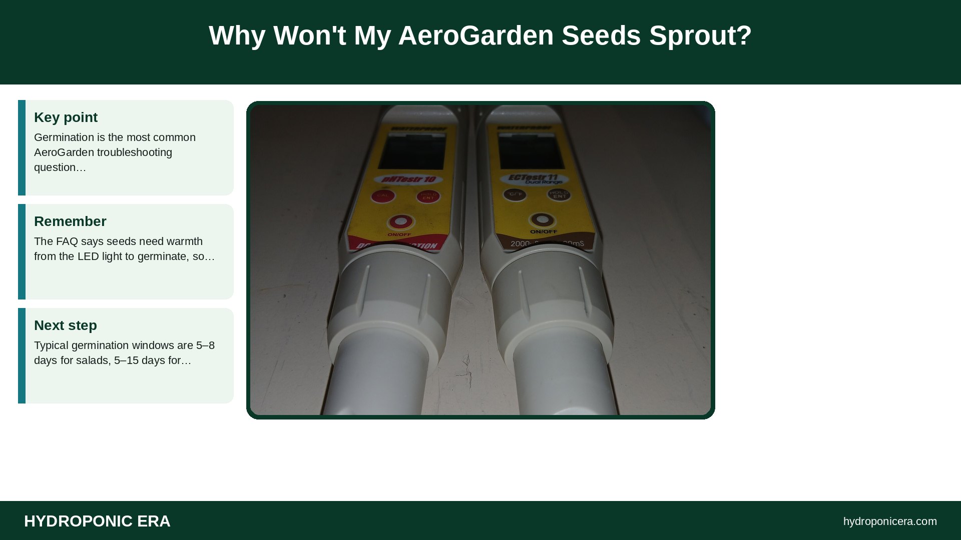 aerogarden troubleshooting — Why Won't My AeroGarden Seeds Sprout?