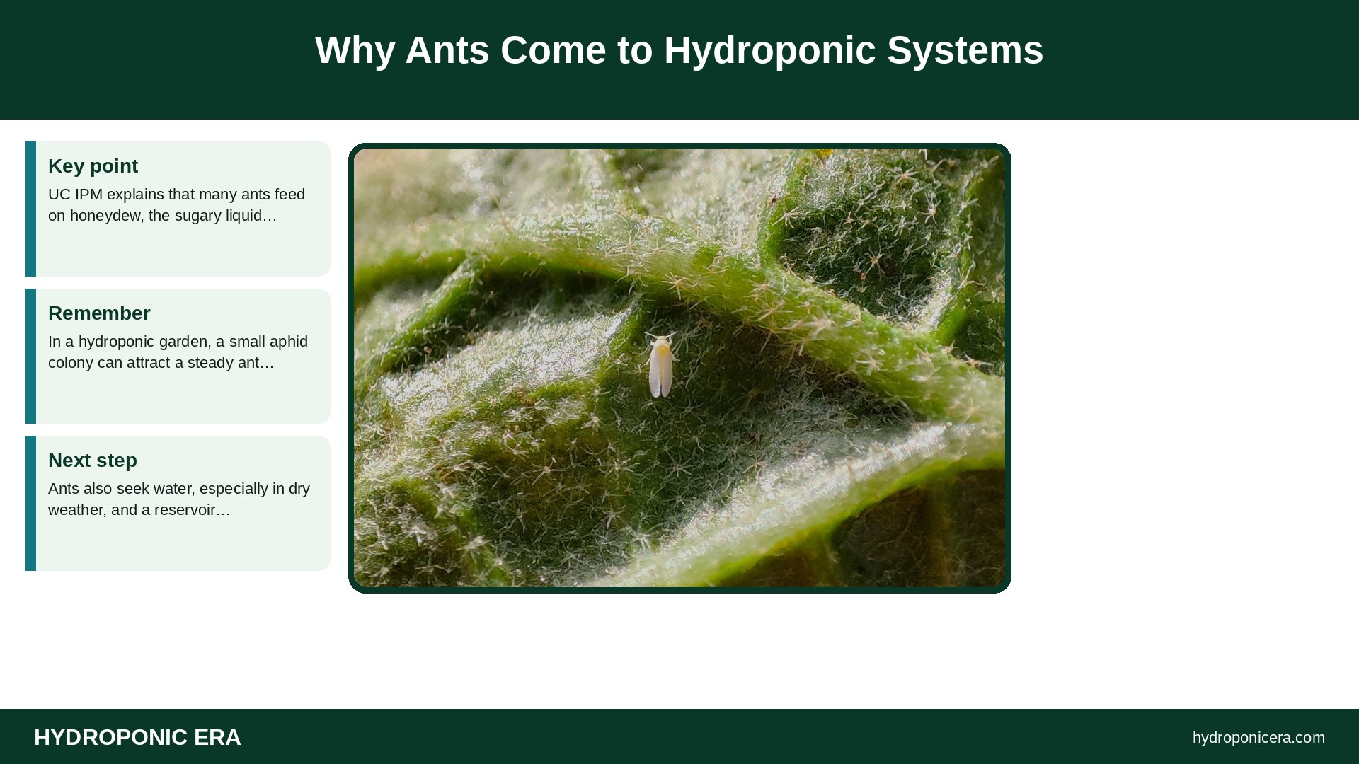 ants — Why Ants Come to Hydroponic Systems