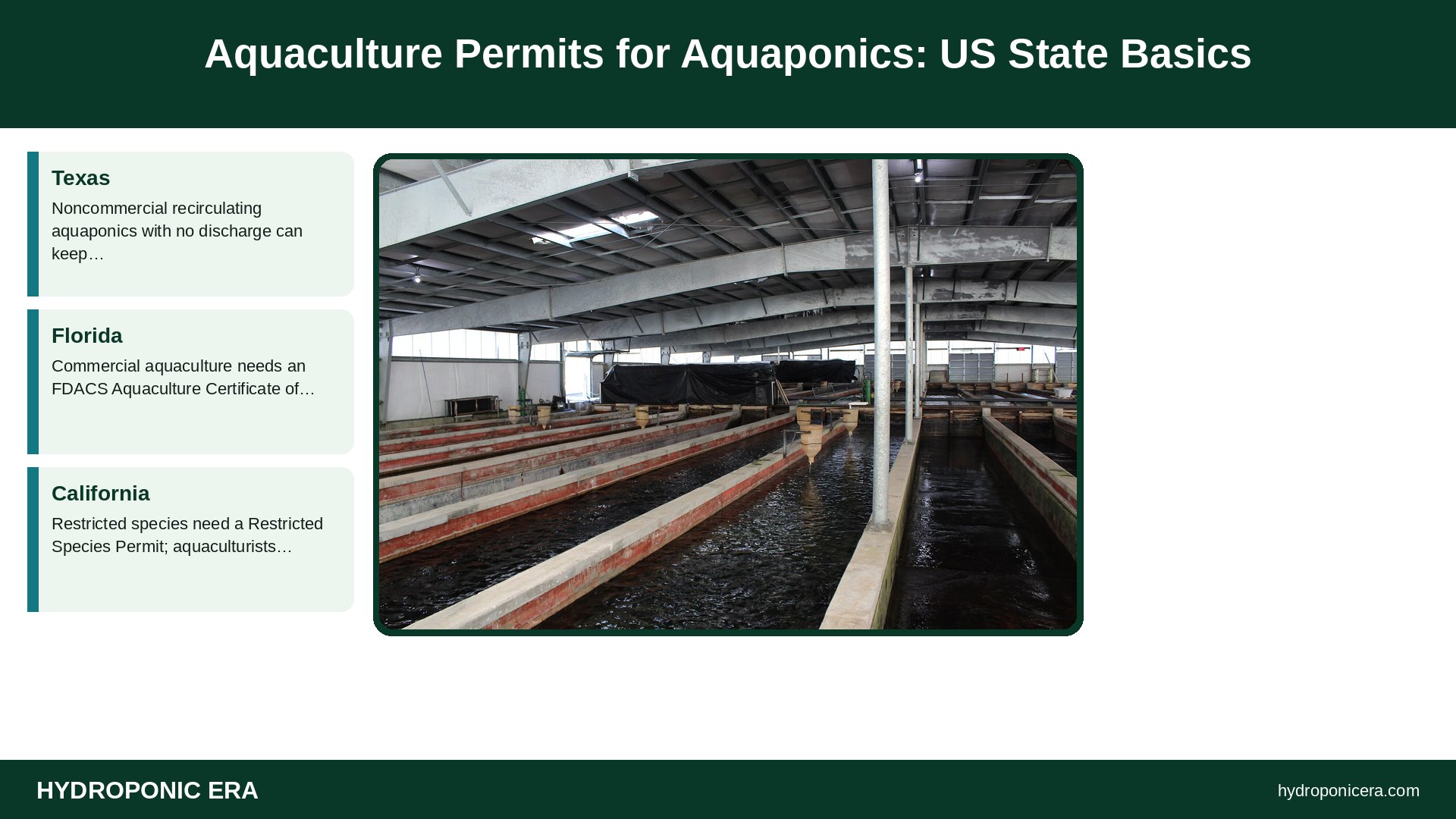 aquaculture permit — Aquaculture Permits for Aquaponics: US State Basics