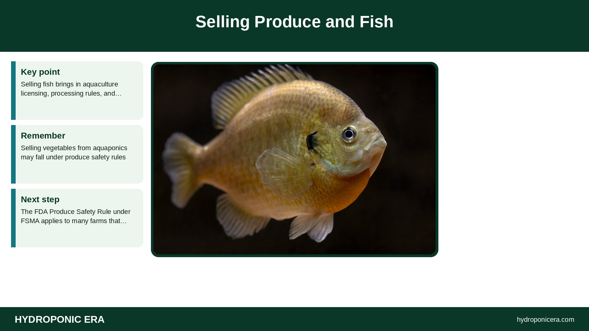 aquaculture permit — Selling Produce and Fish