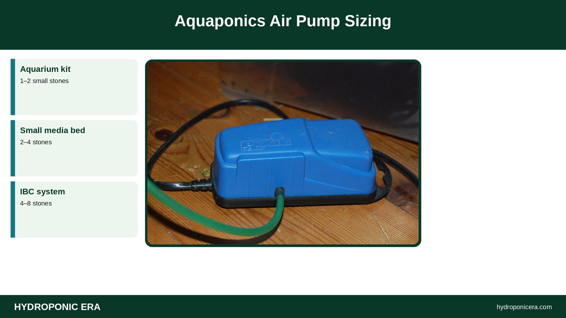 aquaponics air pump — Aquaponics Air Pump Sizing