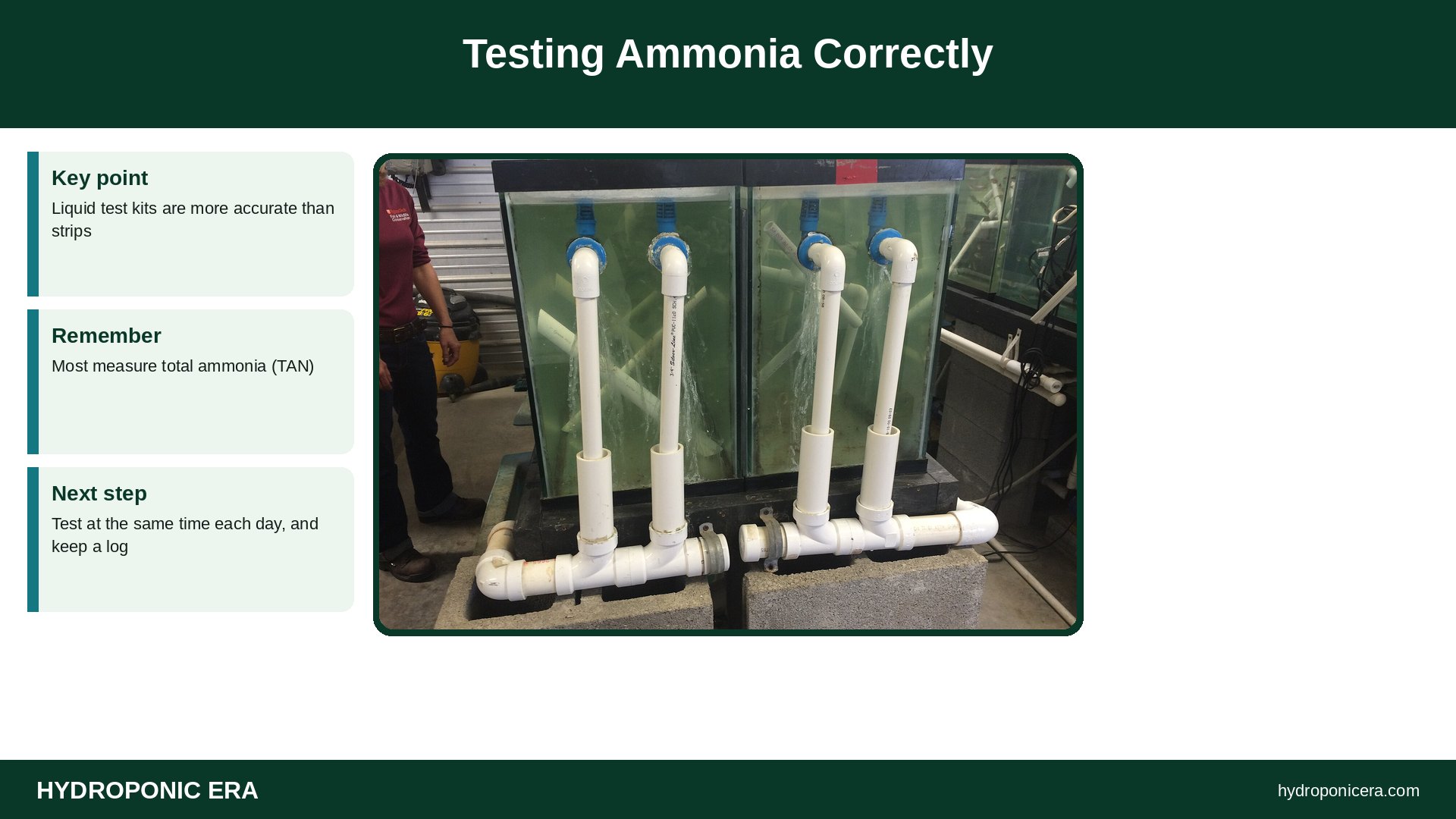 aquaponics ammonia spike — Testing Ammonia Correctly