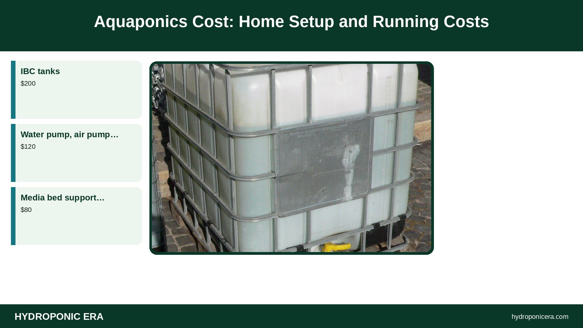 aquaponics cost — Aquaponics Cost: Home Setup and Running Costs