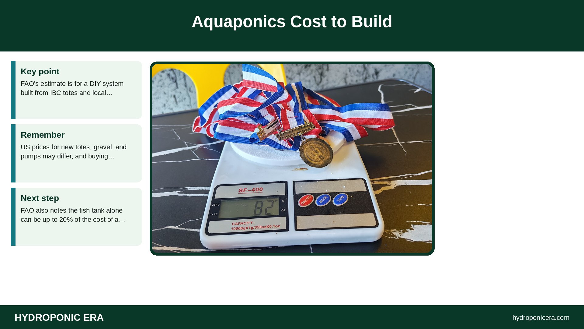 aquaponics cost — Aquaponics Cost to Build