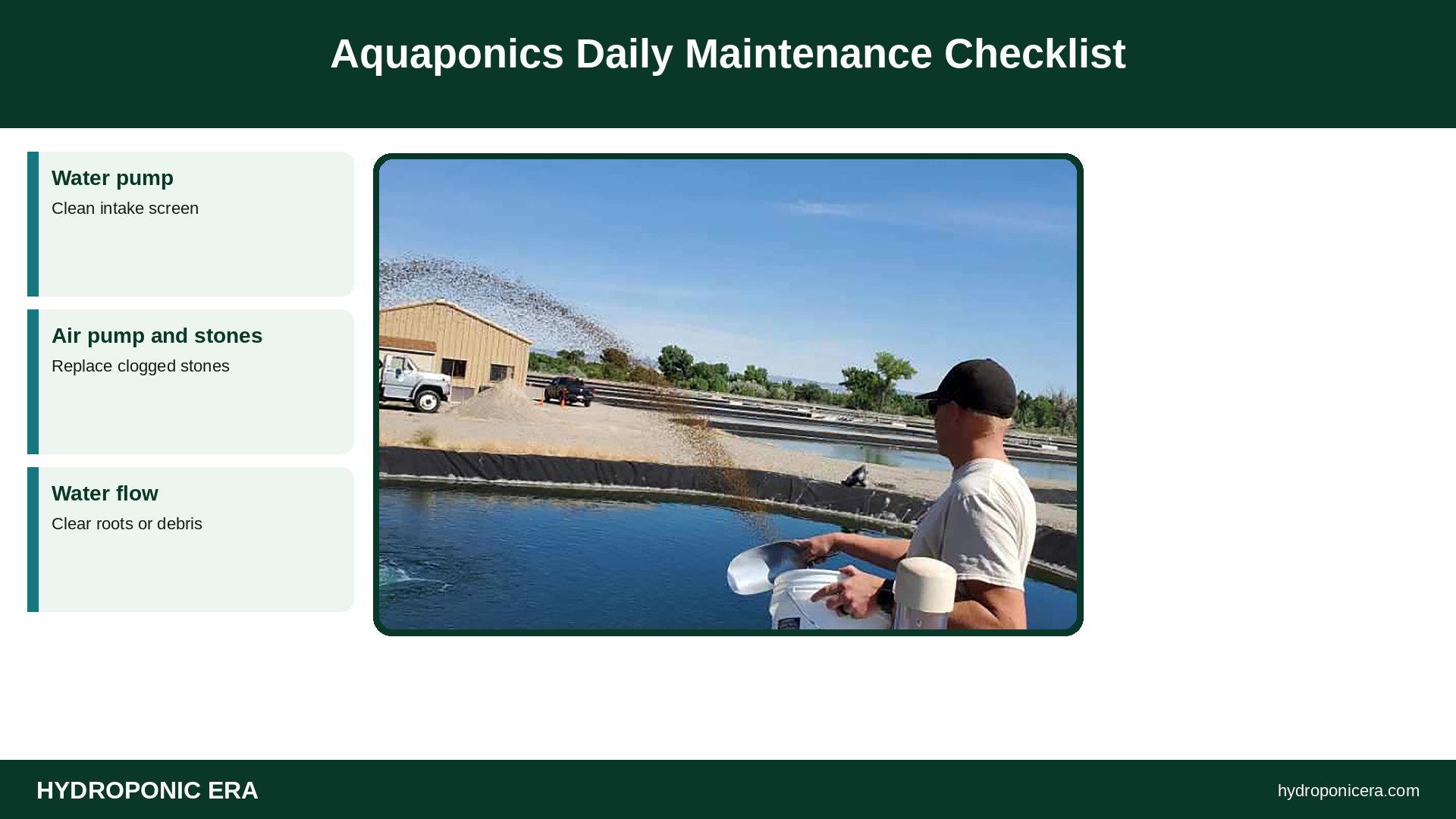 aquaponics daily maintenance — Aquaponics Daily Maintenance Checklist