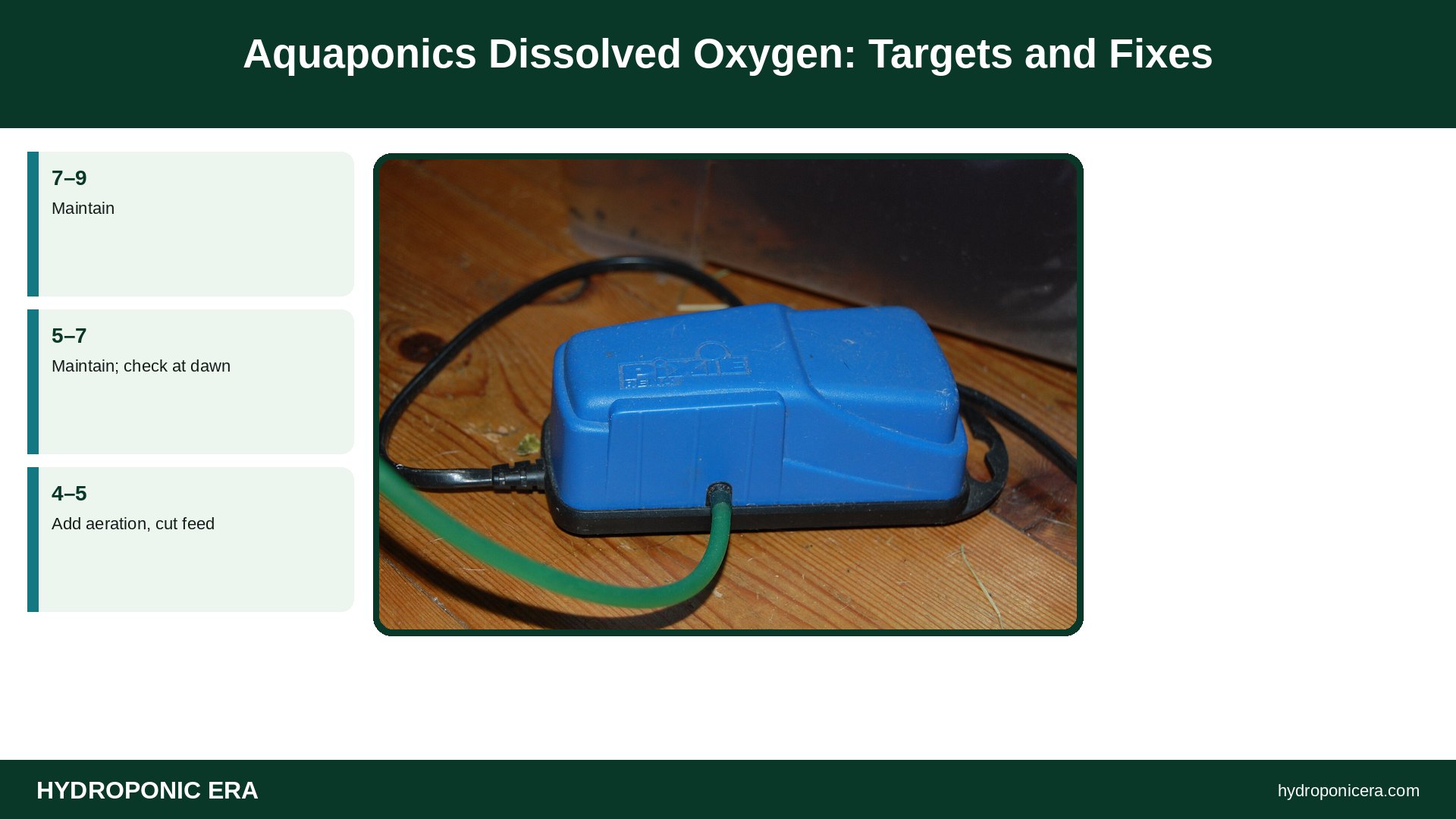 aquaponics dissolved oxygen — Aquaponics Dissolved Oxygen: Targets and Fixes