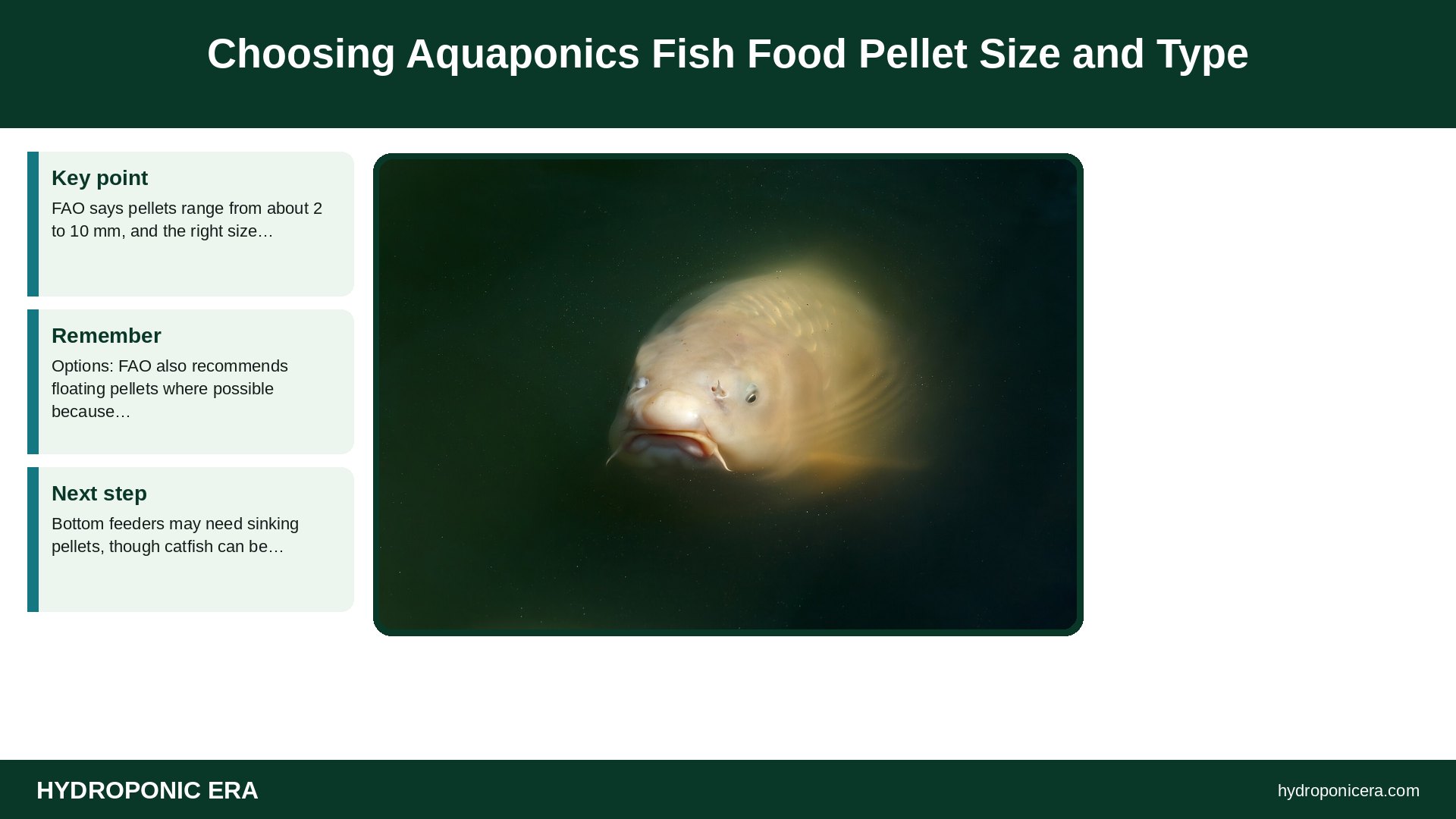 aquaponics fish food — Choosing Aquaponics Fish Food Pellet Size and Type