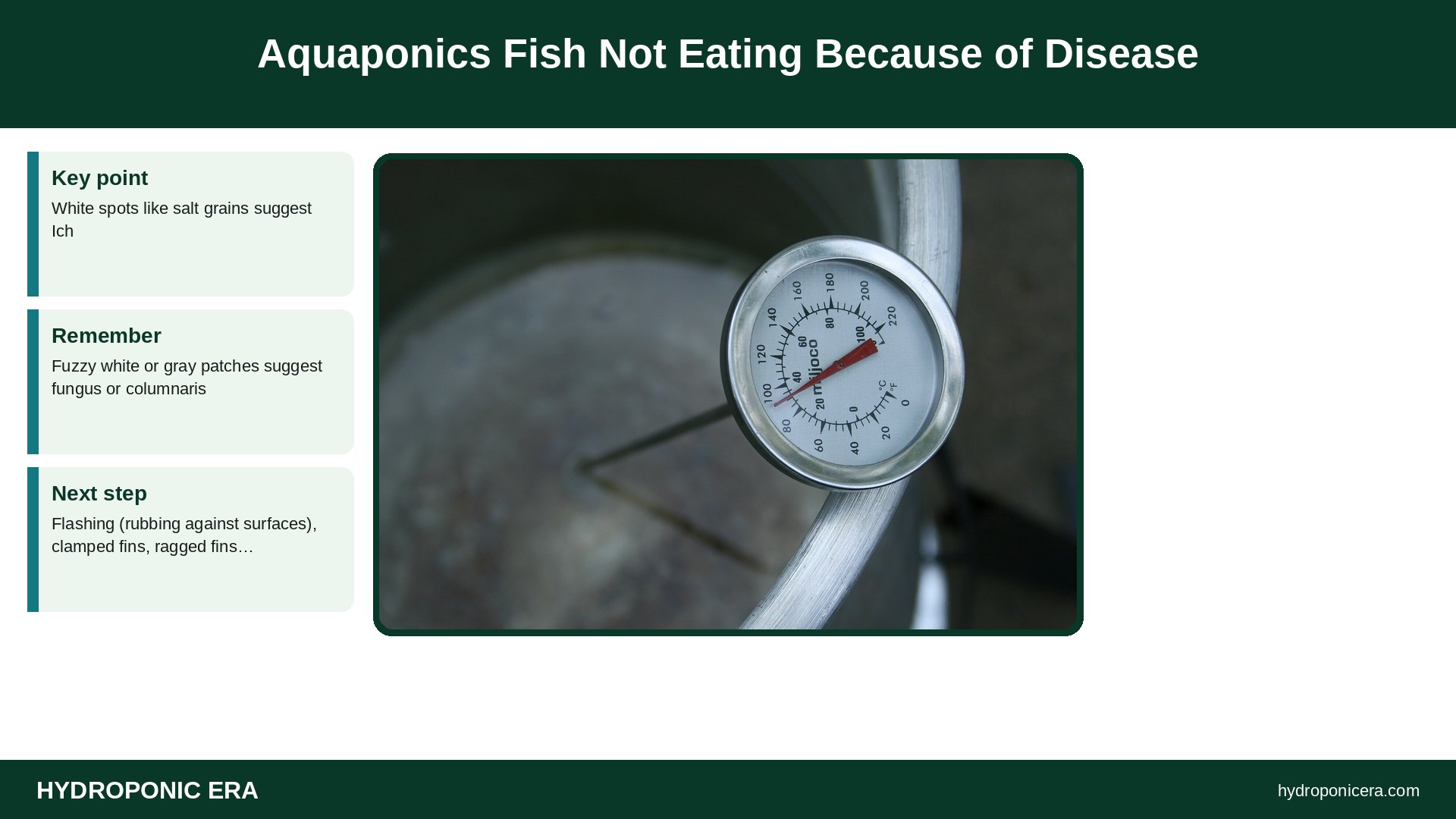 aquaponics fish not eating — Aquaponics Fish Not Eating Because of Disease