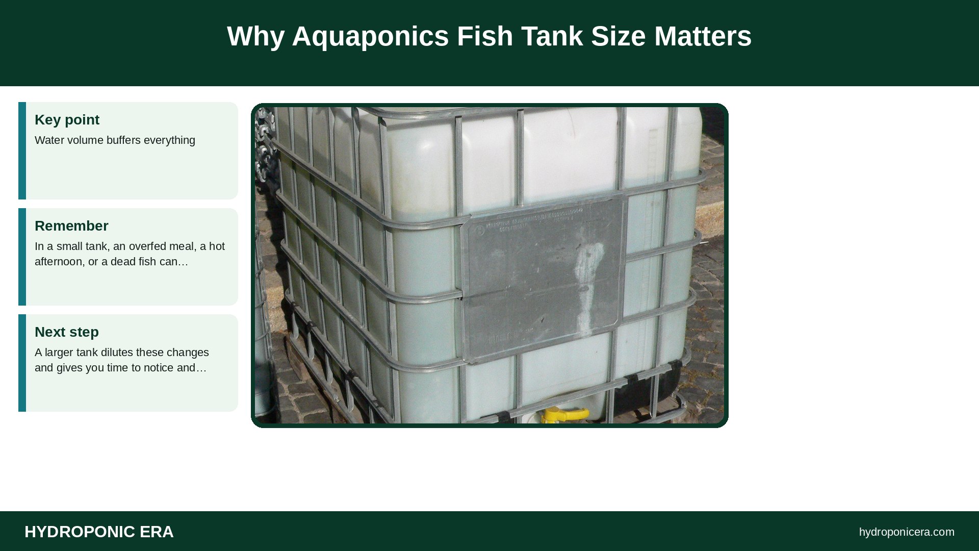 aquaponics fish tank size — Why Aquaponics Fish Tank Size Matters