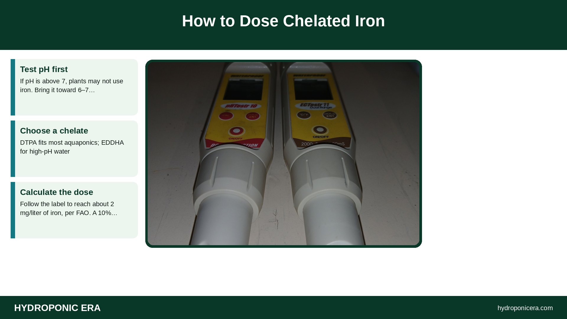 aquaponics iron deficiency — How to Dose Chelated Iron