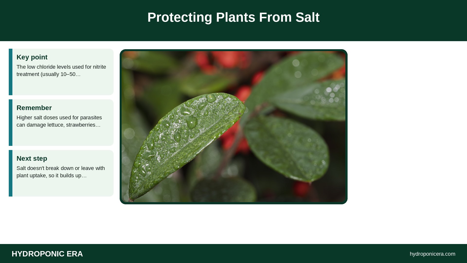 aquaponics nitrite spike — Protecting Plants From Salt